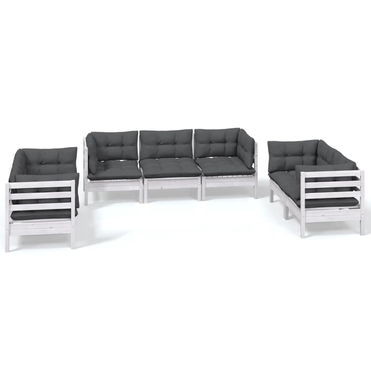 vidaXL 7-tlg Garten-Lounge-Set mit Kissen Kiefer Massivholz Modell 121 günstig online kaufen