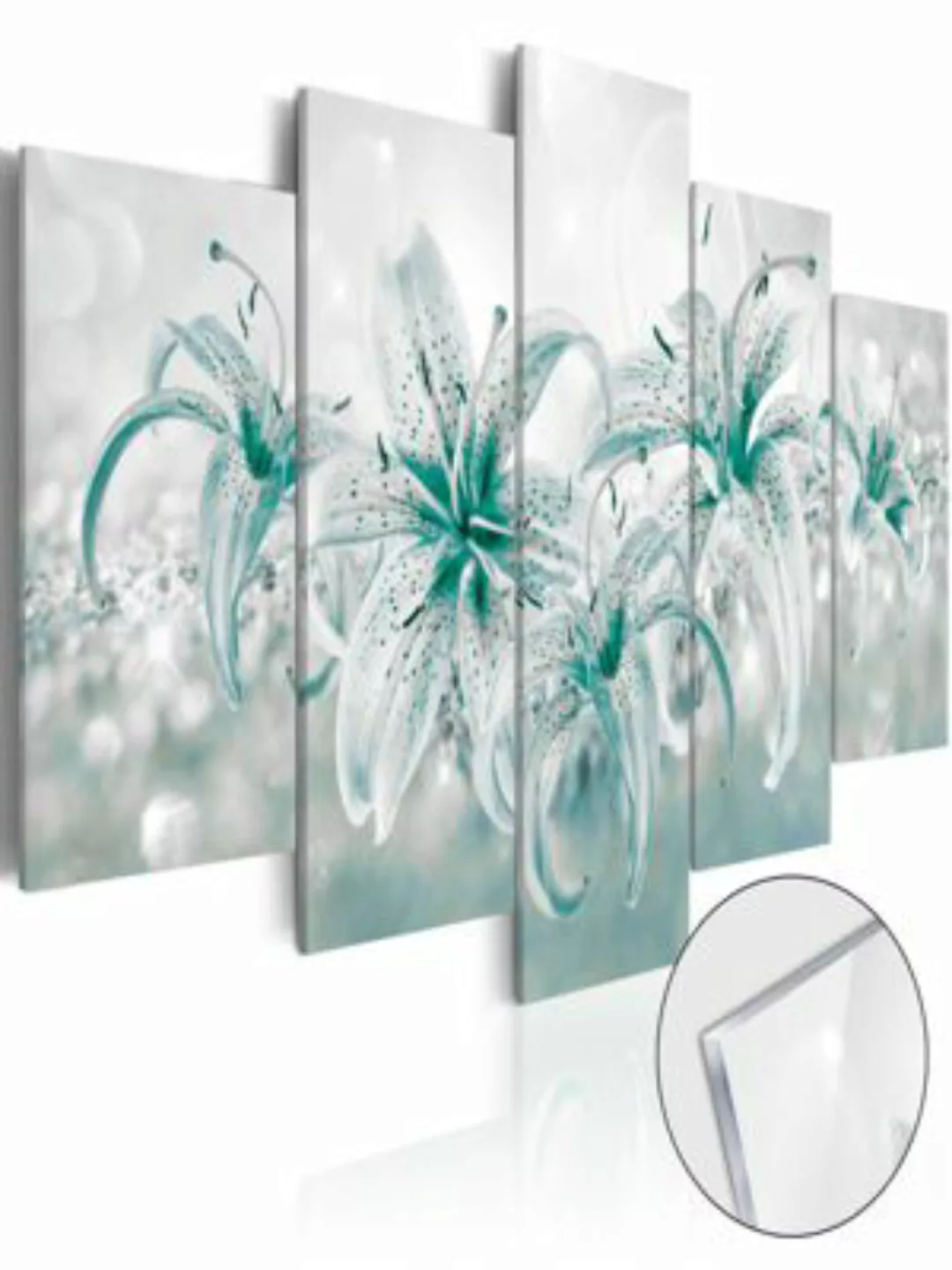 artgeist Acrylglasbild Sapphire Lilies [Glass] mehrfarbig Gr. 200 x 100 günstig online kaufen