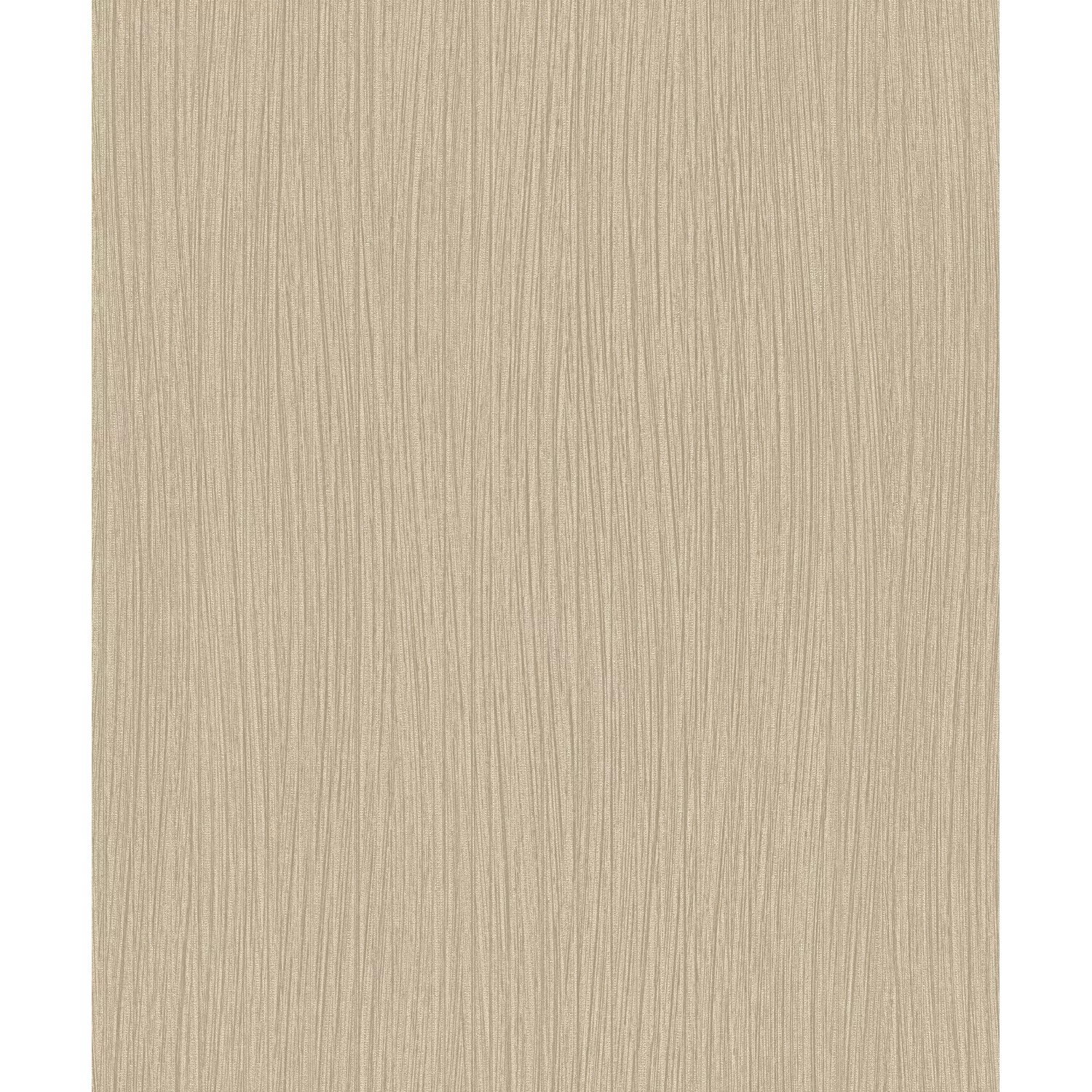 Bricoflor Uni Tapete in Hellbraun Beige Vliestapete mit Vinyl Linien Strukt günstig online kaufen