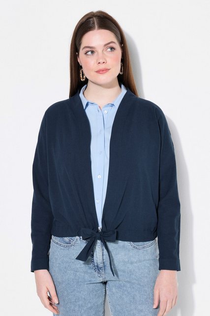 Ulla Popken Kurzjacke Bolero-Jacke Stehkragen Fledermaus-Langarm günstig online kaufen