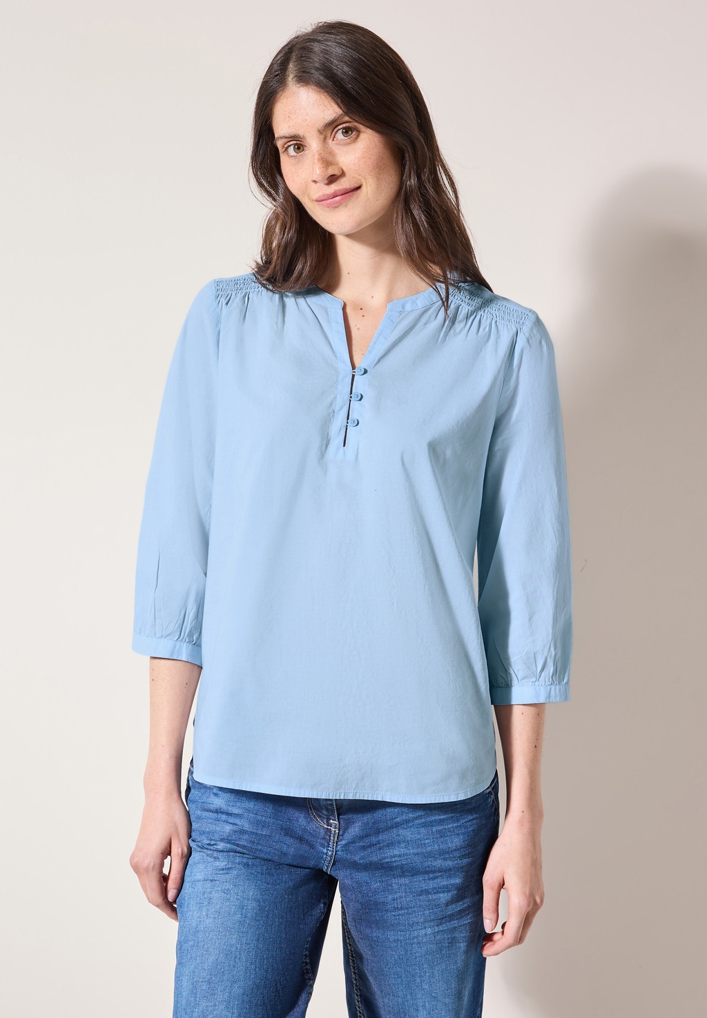 Cecil Shirtbluse, mit Smok-Detail am dem Schultern günstig online kaufen