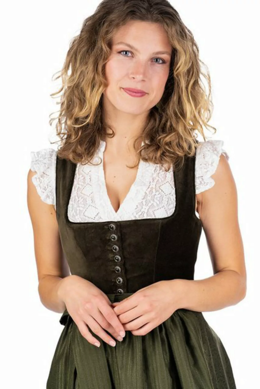 MarJo Dirndl Samt Dirndl 2tlg. - NUSSDORF - olive günstig online kaufen