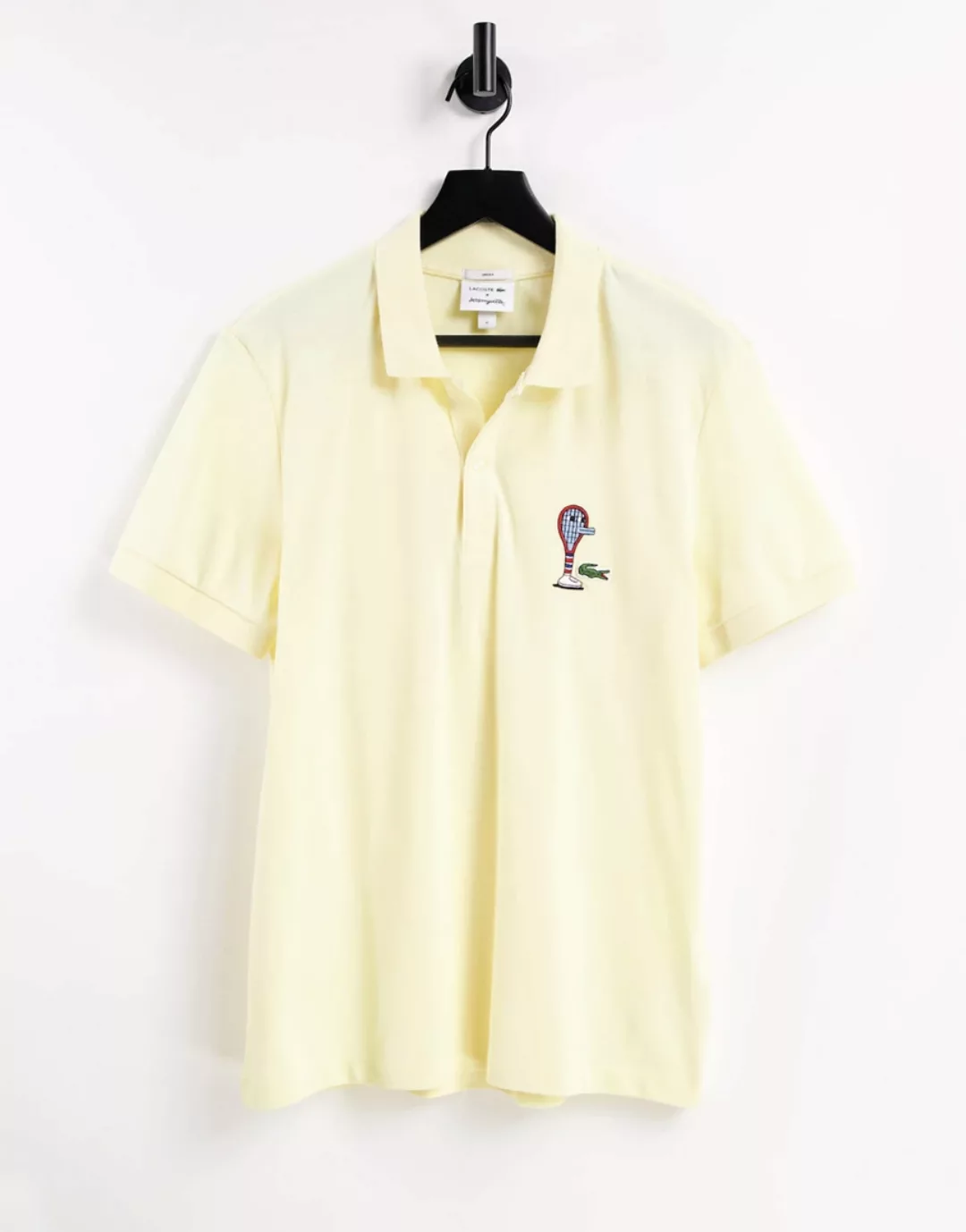 Lacoste – Polohemd mit Print-Gelb günstig online kaufen