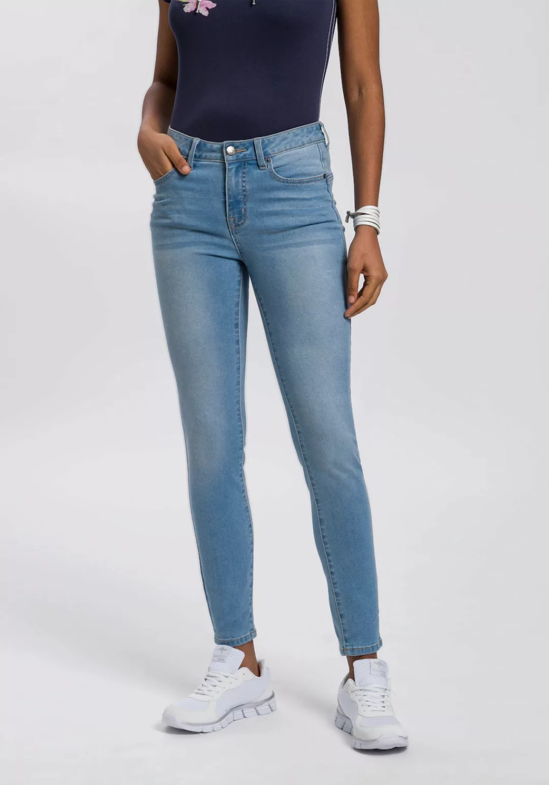 KangaROOS Slim-fit-Jeans "CROPPED HIGH WAIST SLIM FIT", schmale Passform, R günstig online kaufen