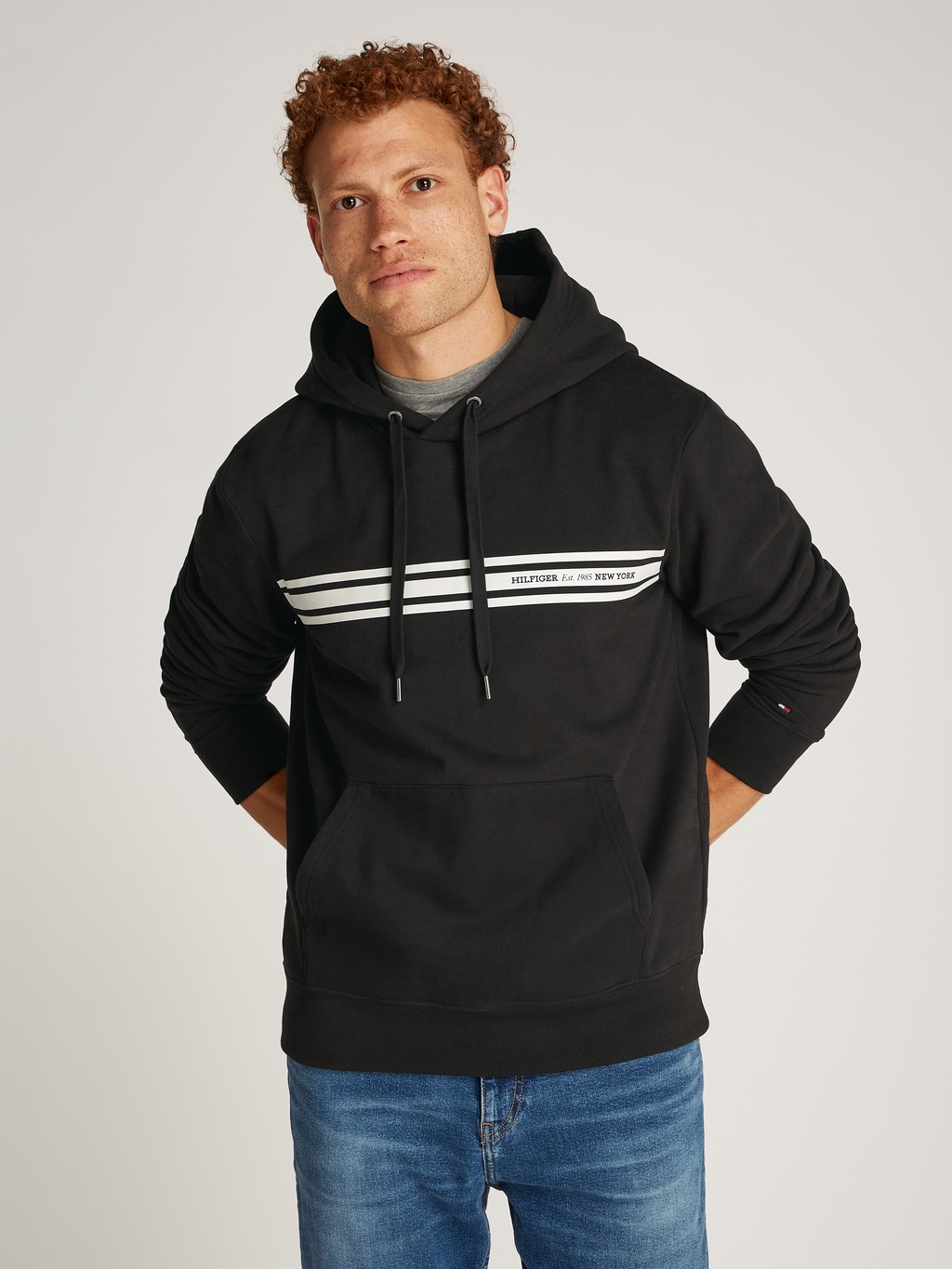 Tommy Hilfiger Kapuzensweatshirt "CENTRAL CHEST STRIPE HOODY", mit kontrast günstig online kaufen