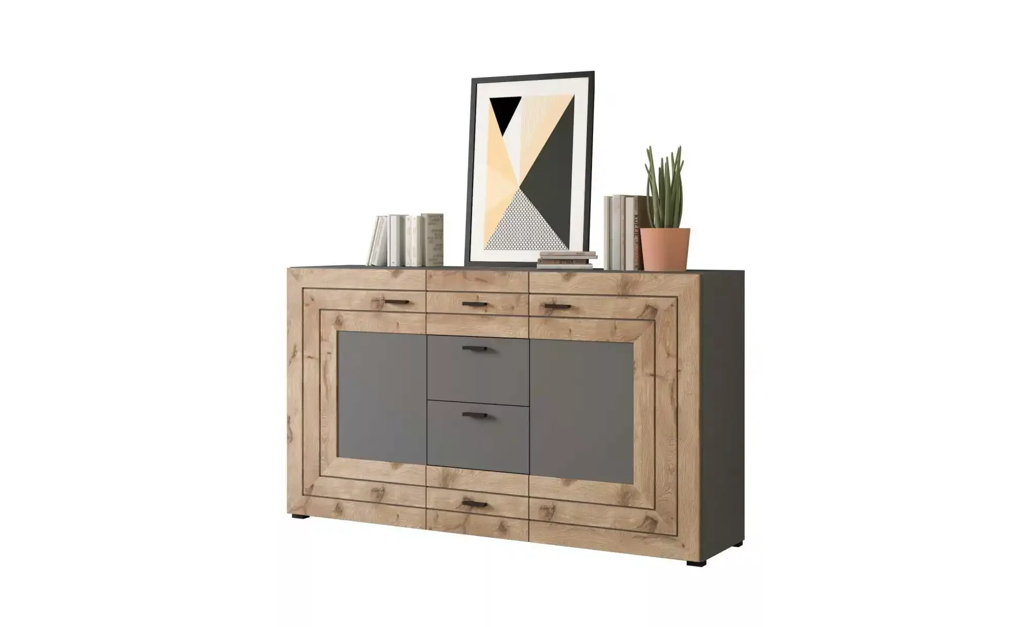 Sideboard ¦ grau ¦ Maße (cm): B: 160 H: 90 Kommoden & Sideboards > Sideboar günstig online kaufen