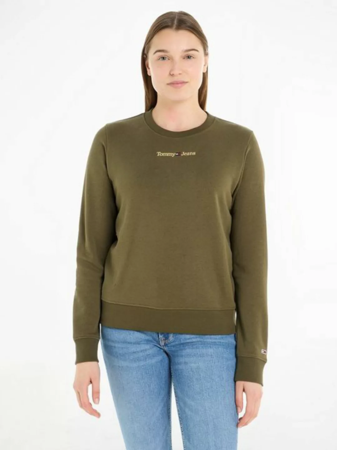 Tommy Jeans Sweatshirt TJW REG GOLD LINEAR CREW mit Tommy Jeans Linear Logo günstig online kaufen