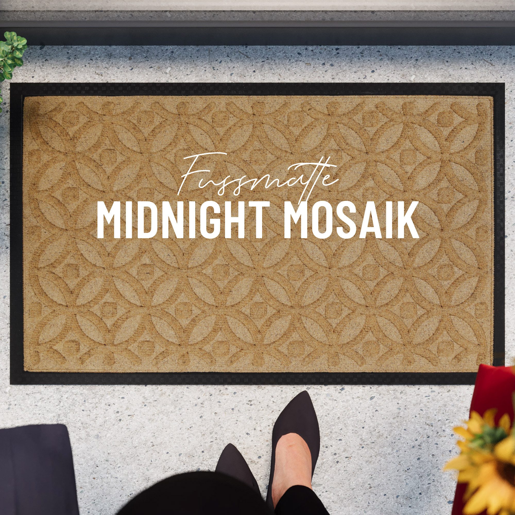 Wecon home Fußmatte »Midnight Mosaic«, rechteckig, 4 mm Höhe, pflegeleicht, günstig online kaufen