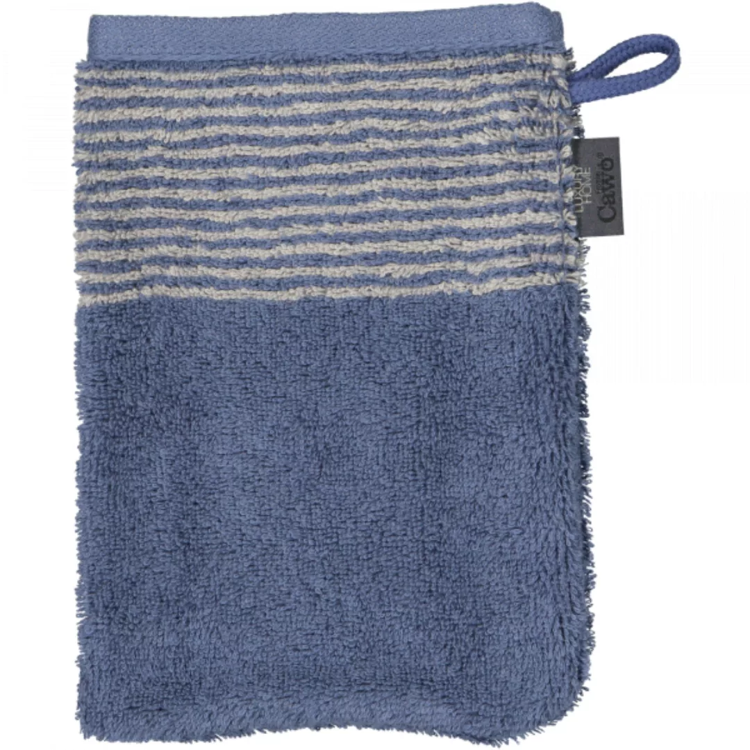 Cawö - Luxury Home Two-Tone 590 - Farbe: nachtblau - 10 - Waschhandschuh 16 günstig online kaufen