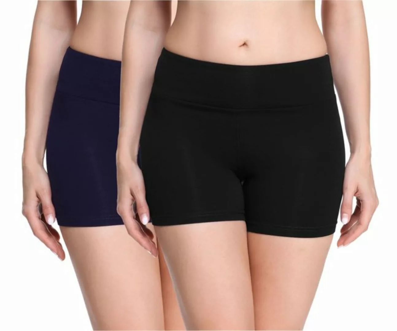 Merry Style Leggings 2Pak Damen Shorts Radlerhose Unterhose Hotpants kurze günstig online kaufen