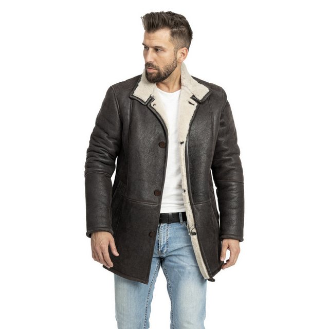 S&A Ledermoden Lederjacke Niko Aus echtem Velours-Lammfell günstig online kaufen