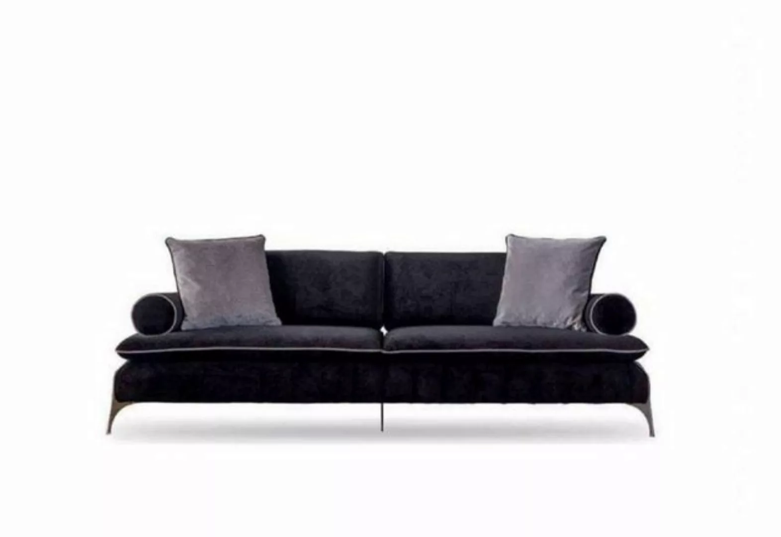 JVmoebel Sofa Sofa 4 Sitzer Sofas Schwarz Stoff Wohnzimmer Luxus Modern, 1 günstig online kaufen