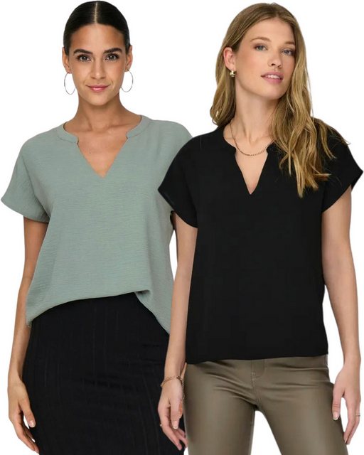 Jaquelin de Young Blusenshirt (2er-Pack) JDY Basic Shirt im Doppelpack günstig online kaufen