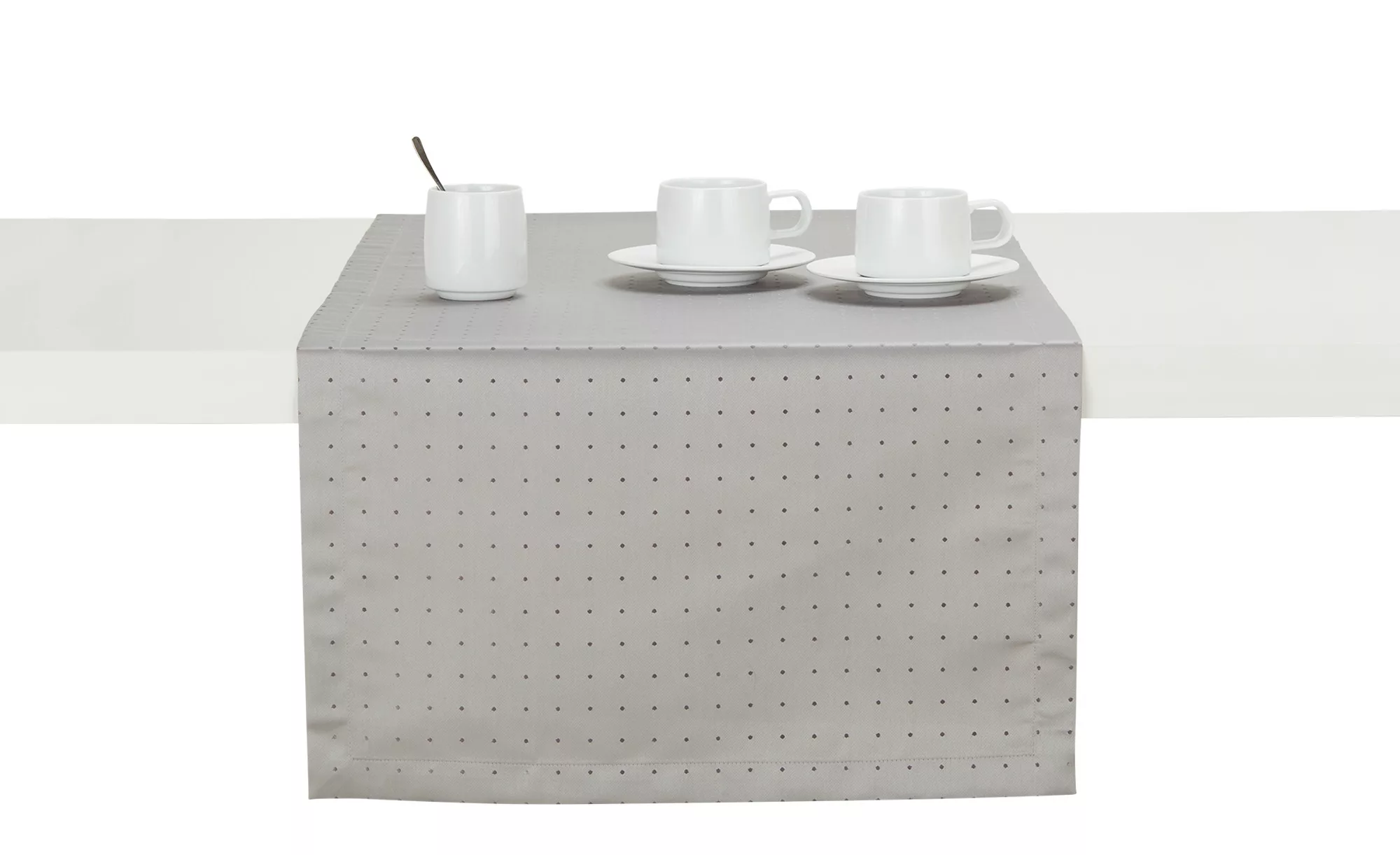 Tischläufer  Petito - grau - Polyester, Baumwolle - 50 cm - Heimtextilien > günstig online kaufen
