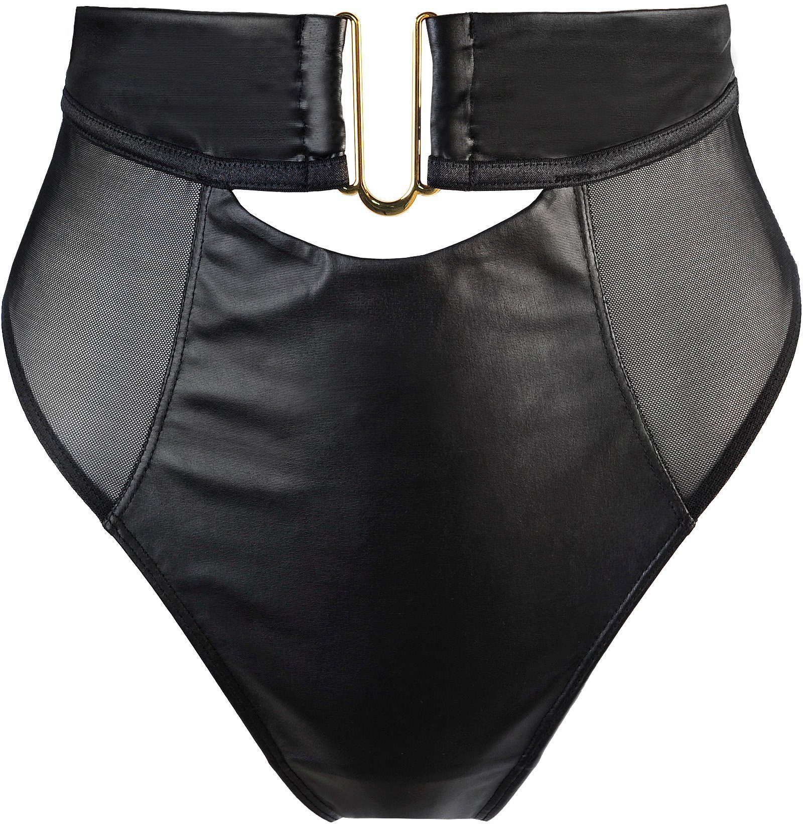 Axami Panty Wetlook-String in schwarz High-Waist günstig online kaufen