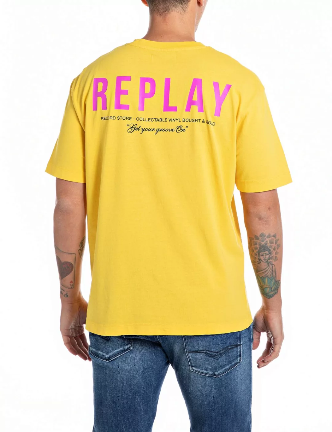 Replay T-Shirt, mit Logodruck auf der Rückseite günstig online kaufen