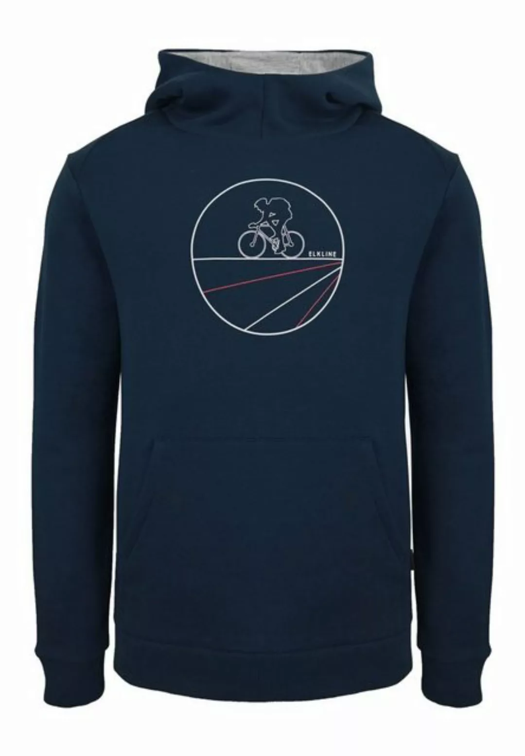 Elkline Hoodie Fiets mit Kängurutasche und Fahrrad-Print günstig online kaufen