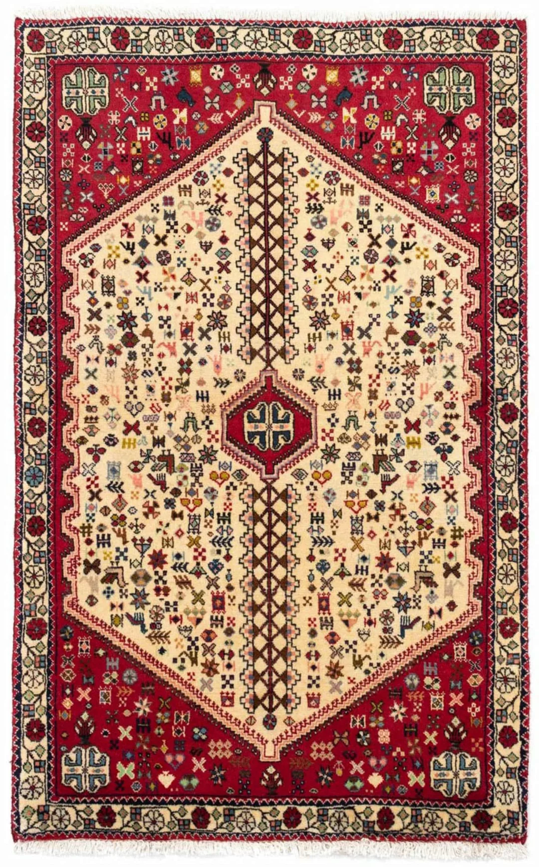 morgenland Wollteppich »Abadeh Medaillon Rosso 150 x 97 cm«, rechteckig günstig online kaufen
