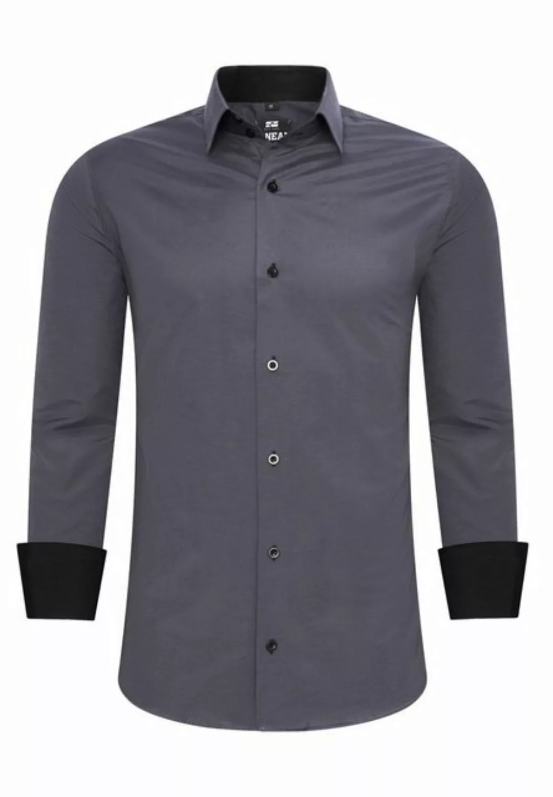 R-NEAL Businesshemd Herren Kontrast Hemd "R-NEAL" Hochzeit-Hemd Slim Fit St günstig online kaufen