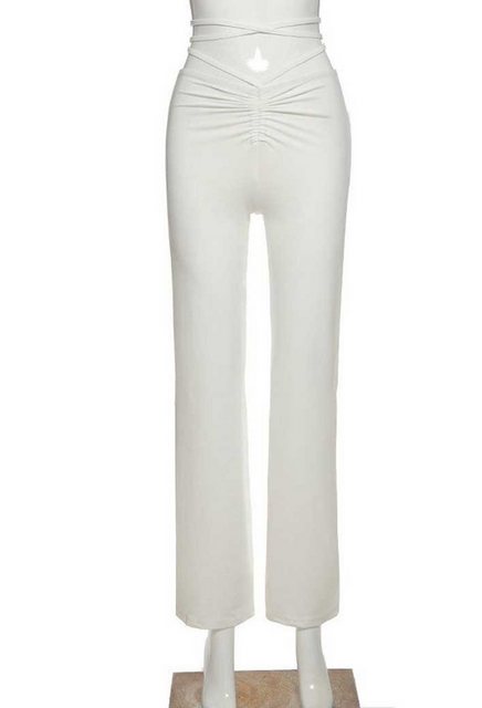 SEGUEN Loungepants V-Taille Bauchnabel Crossover Banded Flared Pants (Damen günstig online kaufen