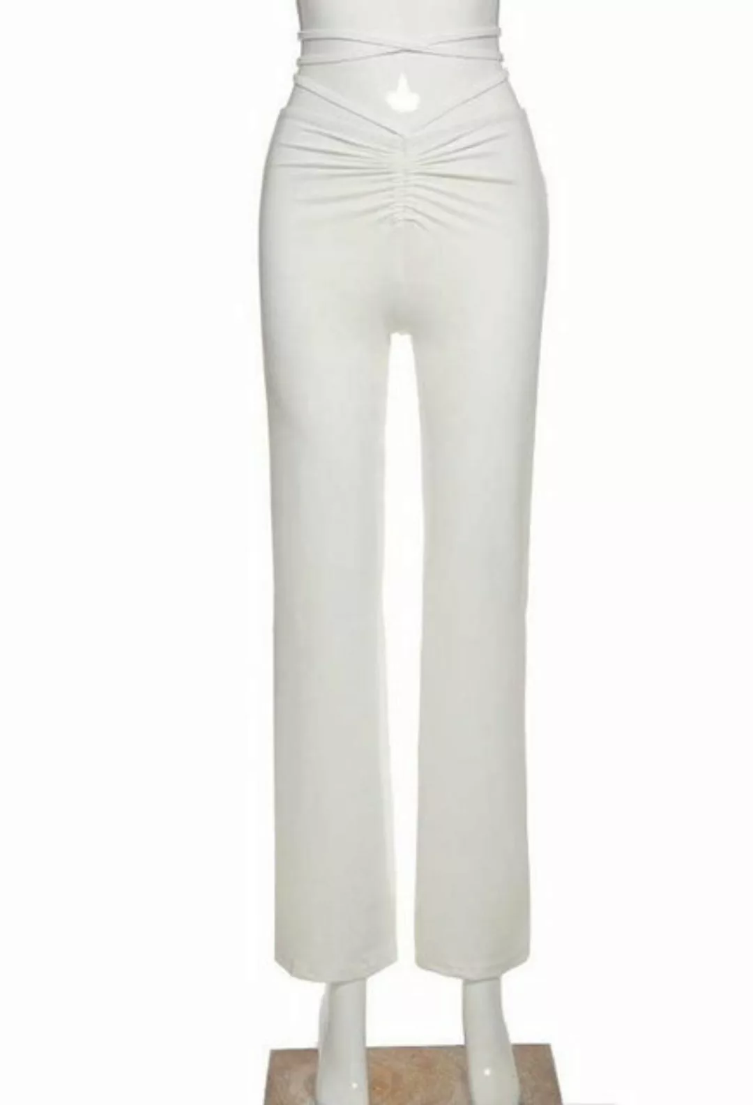 SEGUEN Loungepants V-Taille Bauchnabel Crossover Banded Flared Pants (Damen günstig online kaufen