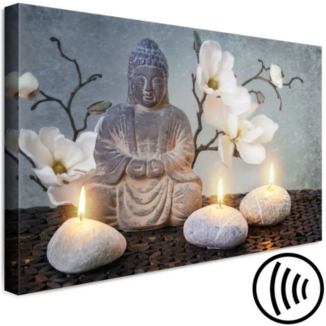 Leinwandbild Buddha and Stones (1 Part) Wide XXL günstig online kaufen