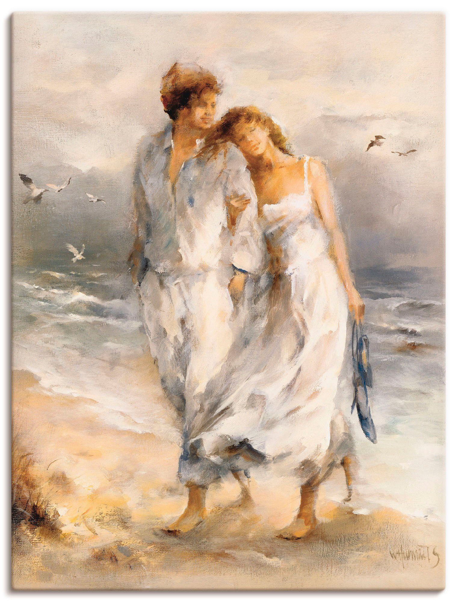 Artland Wandbild "Verliebt", Paar, (1 St.), als Leinwandbild, Poster, Wanda günstig online kaufen