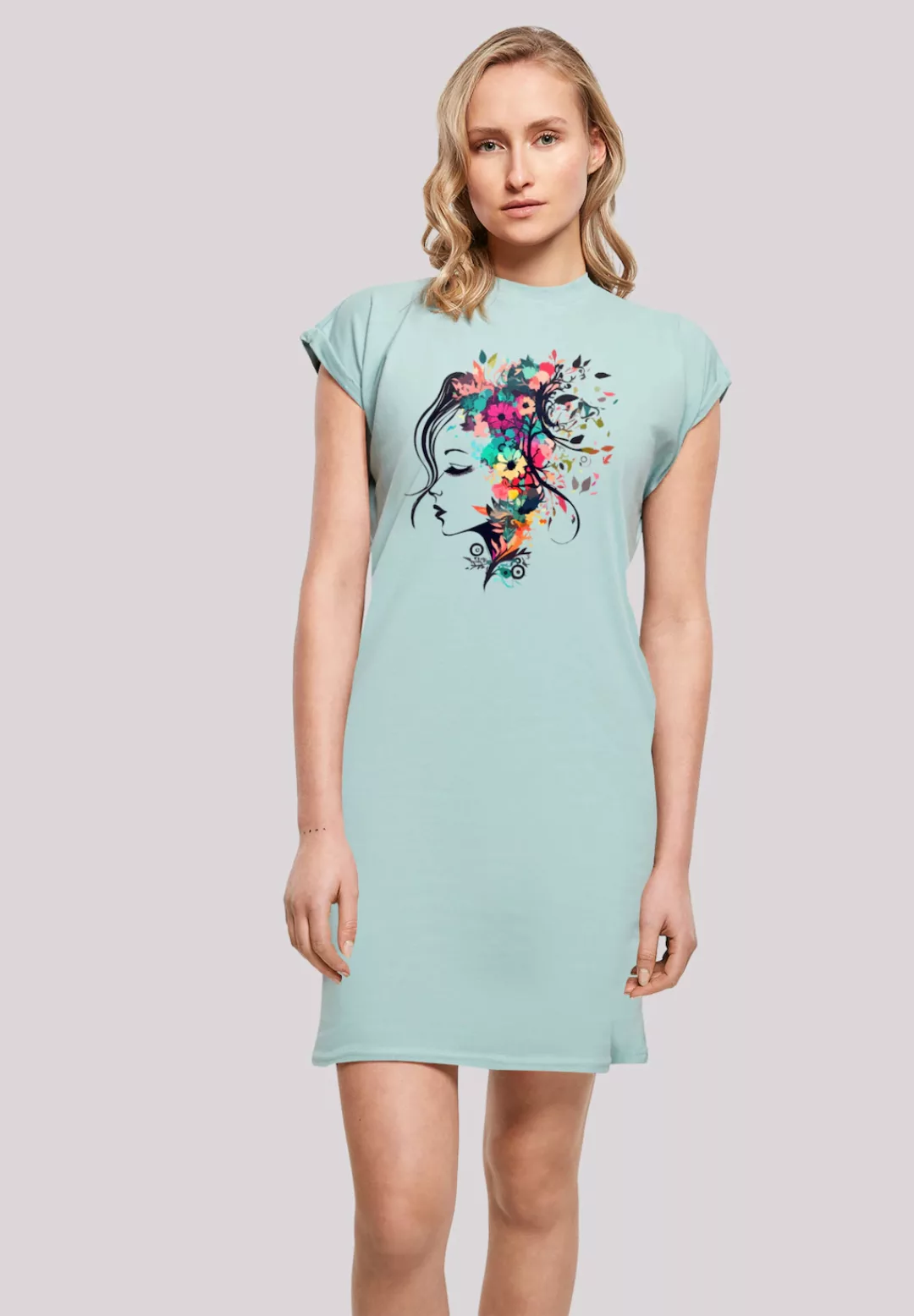 F4NT4STIC Shirtkleid "Blumen Silhouette Bunt", Print günstig online kaufen