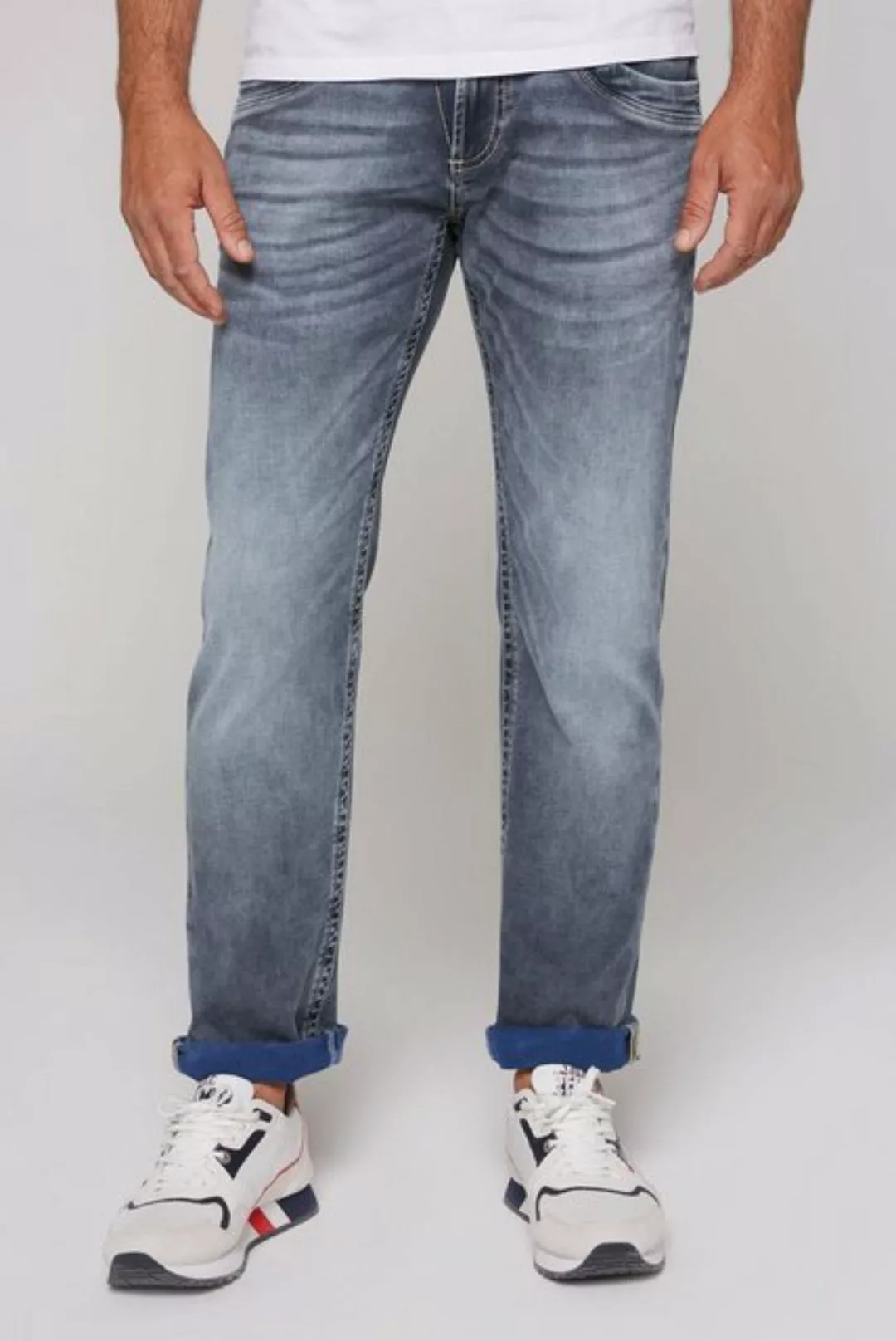 CAMP DAVID Regular-fit-Jeans Verschluss mit Knopfleiste günstig online kaufen