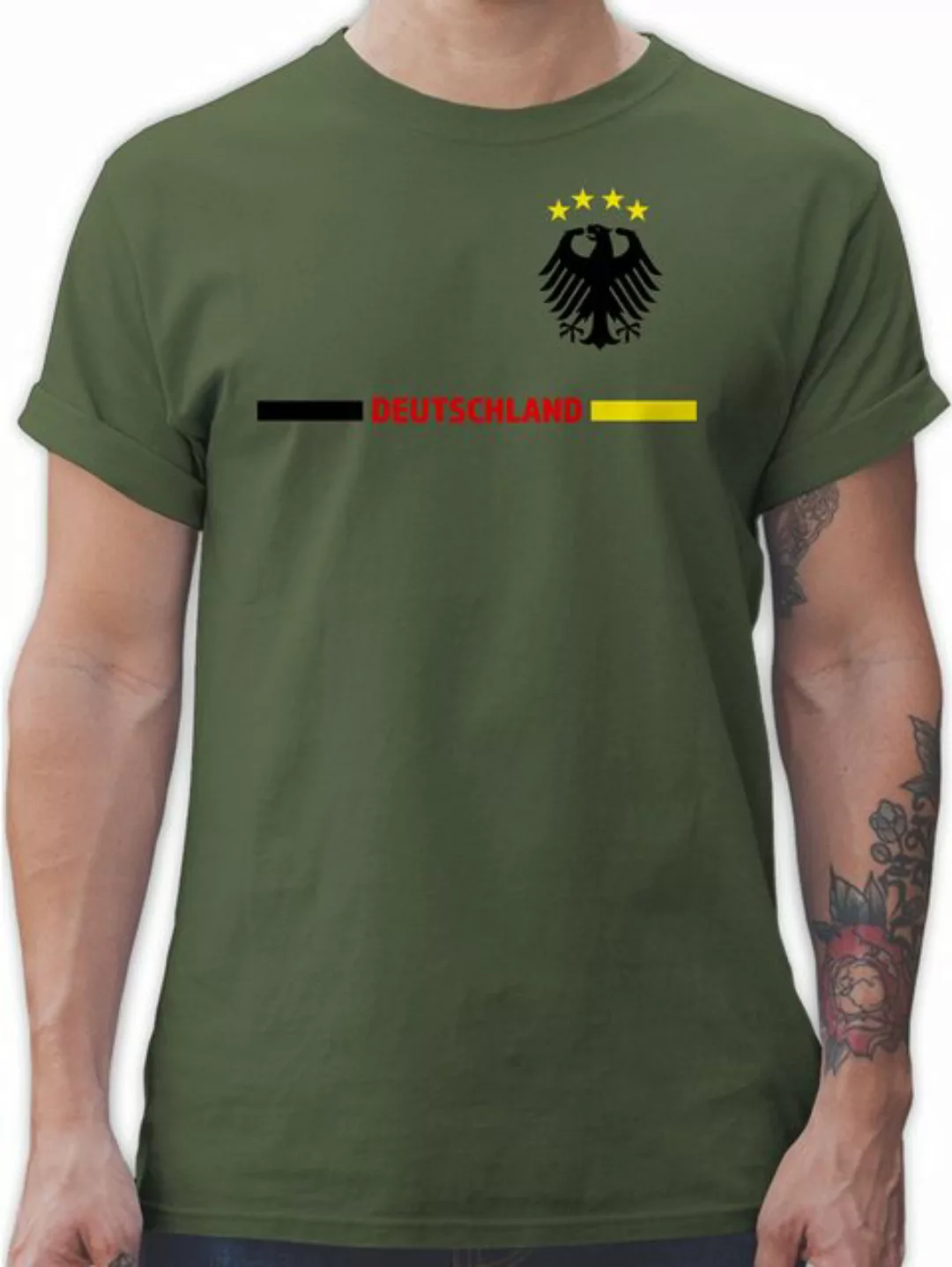Shirtracer T-Shirt Deutschland Trikot Wappen mit Adler, Deutsches Fan-Motiv günstig online kaufen