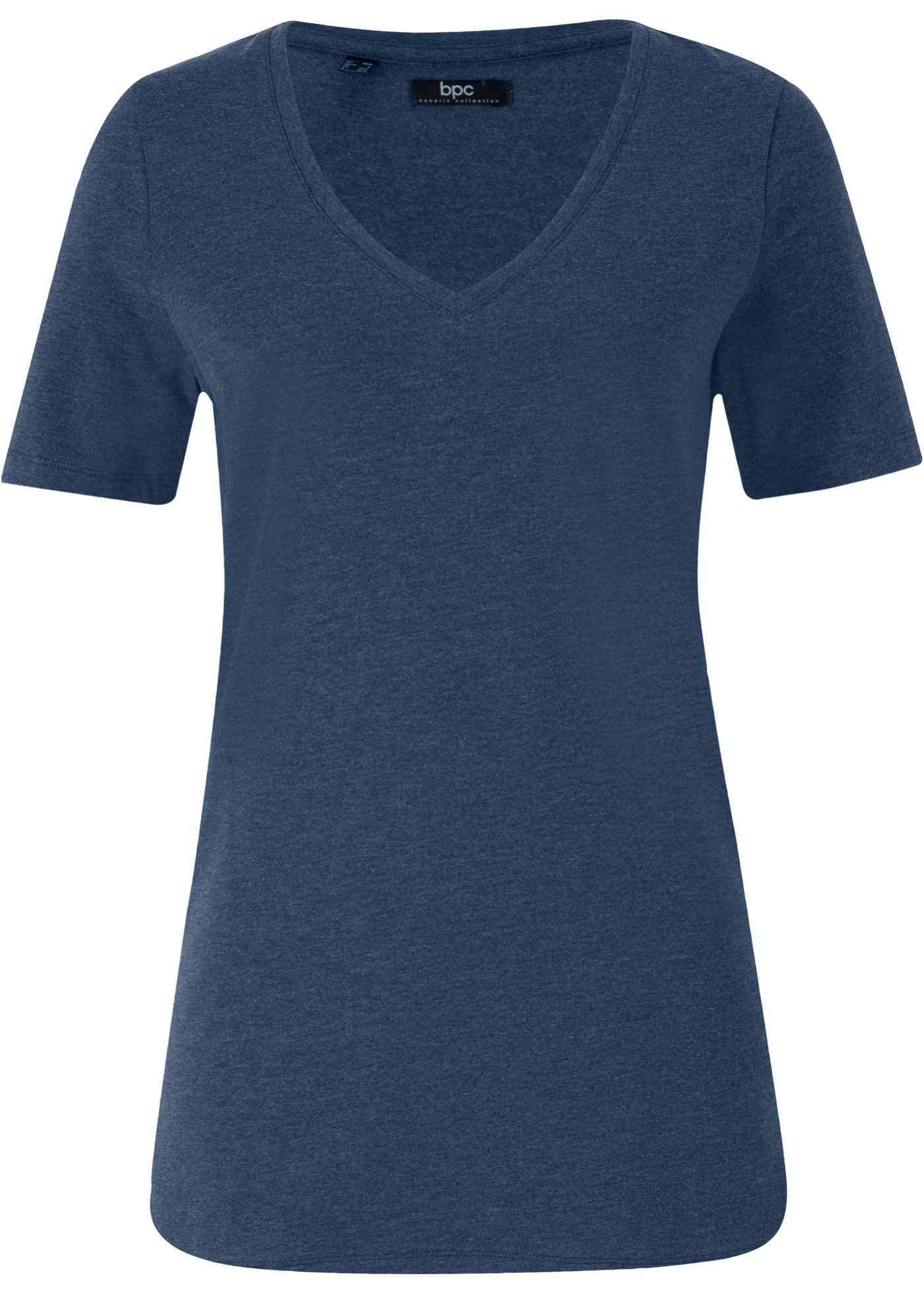 T-Shirt mit tiefem V-Ausschnitt mit Bio-Baumwolle günstig online kaufen
