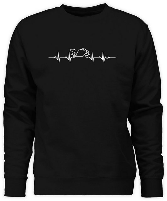 Shirtracer Sweatshirt Herzschlag Motorrad - Motorbike (1-tlg) Motorrad Bike günstig online kaufen