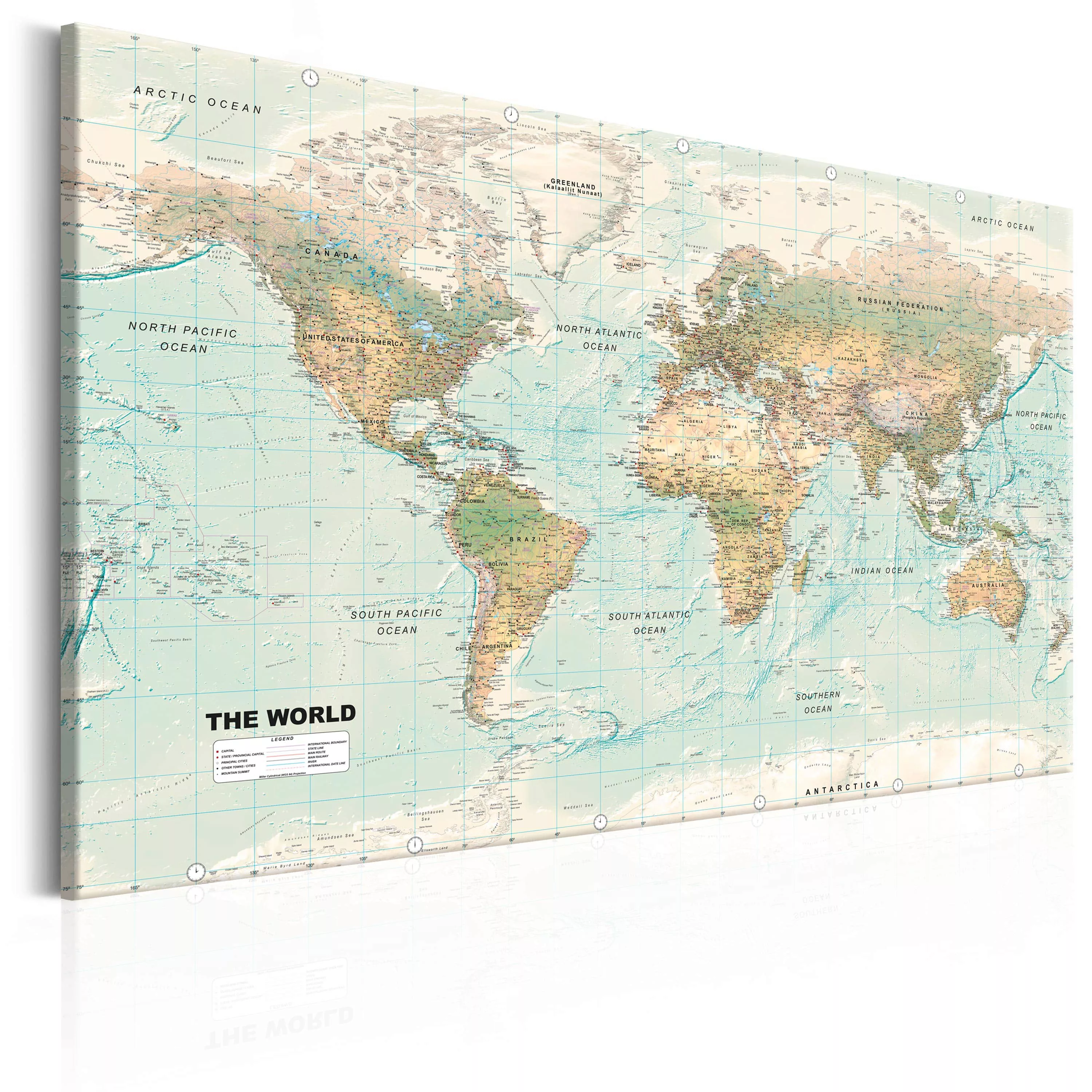 Wandbild - World Map: Beautiful World günstig online kaufen