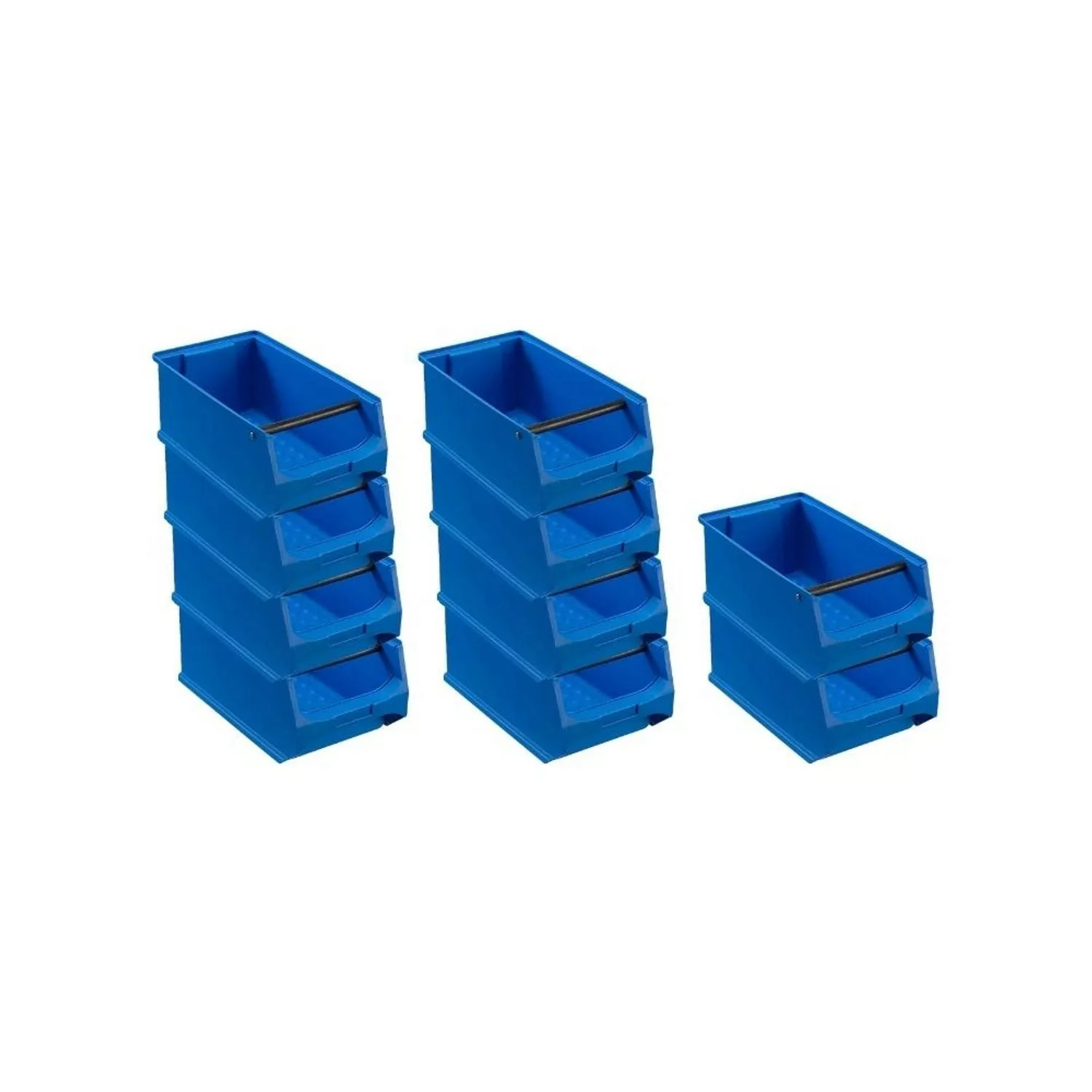 PROREGAL SparSet 10x Blaue Sichtlagerbox 4,1 mit Griffstange HxBxT 15 x 20 günstig online kaufen