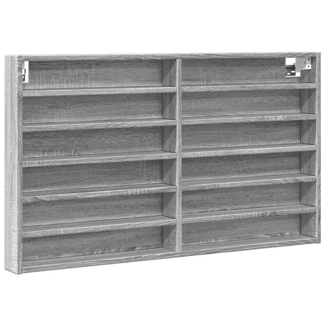 vidaXL Schrankmodule Vitrinenschrank Grau Sonoma 100x8,5x58 cm Holzwerkstof günstig online kaufen