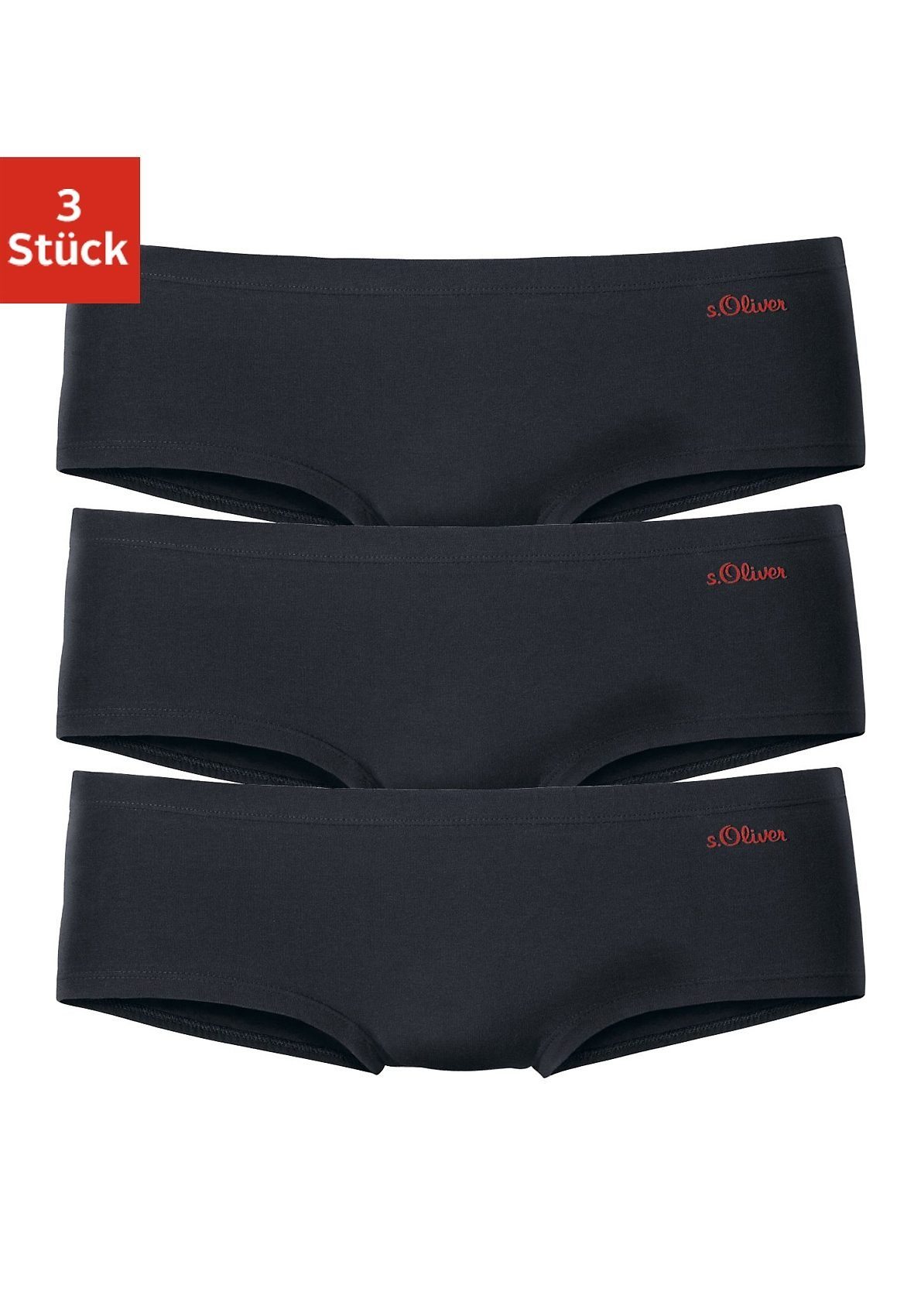 s.Oliver Hipster, (3er-Pack), aus elastischer Baumwoll-Qualität günstig online kaufen