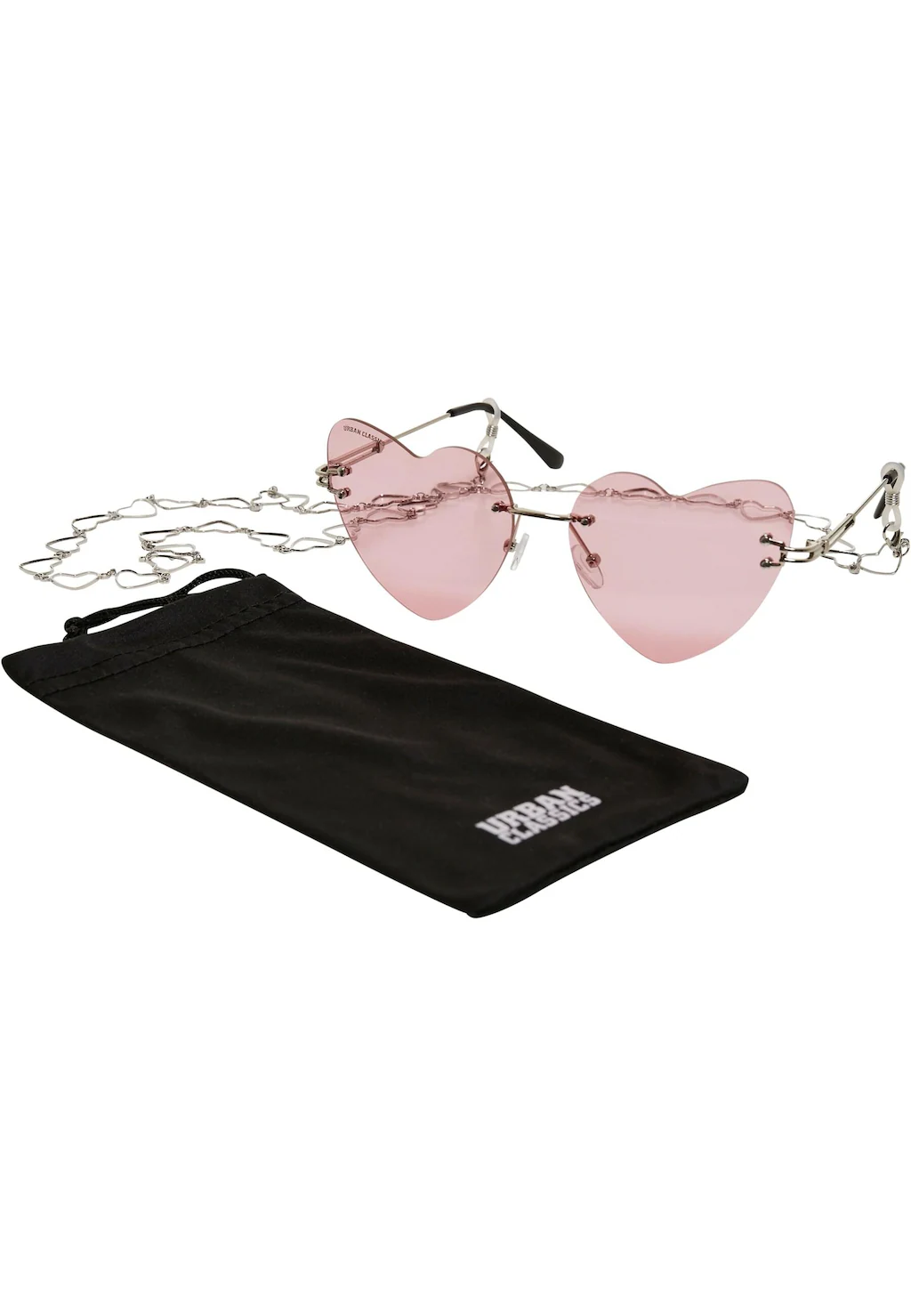 URBAN CLASSICS Sonnenbrille "Urban Classics Unisex Sunglasses Heart With Ch günstig online kaufen