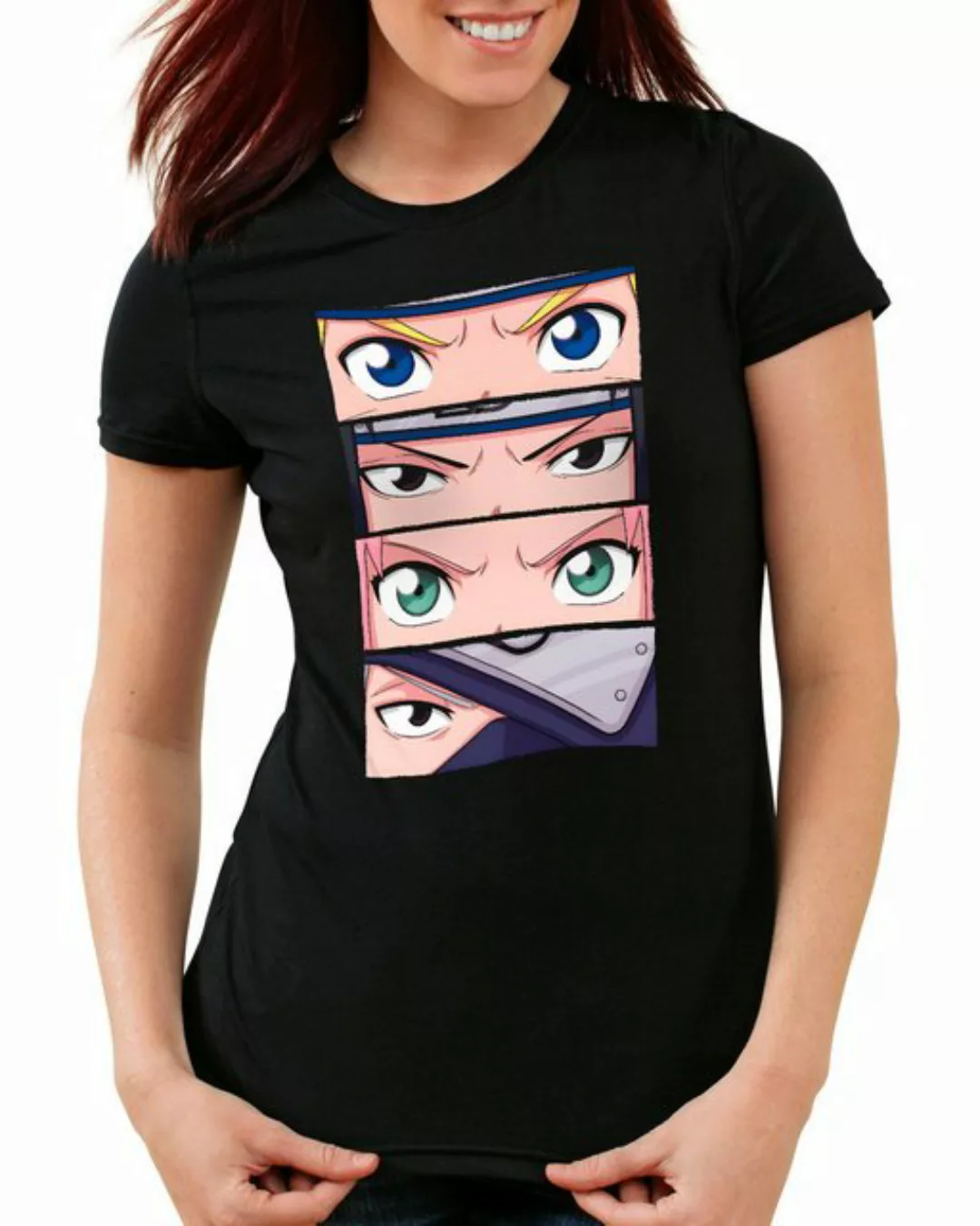 style3 T-Shirt Ninja Team kakashi sasuke shikamaru kage naruto anime manga günstig online kaufen