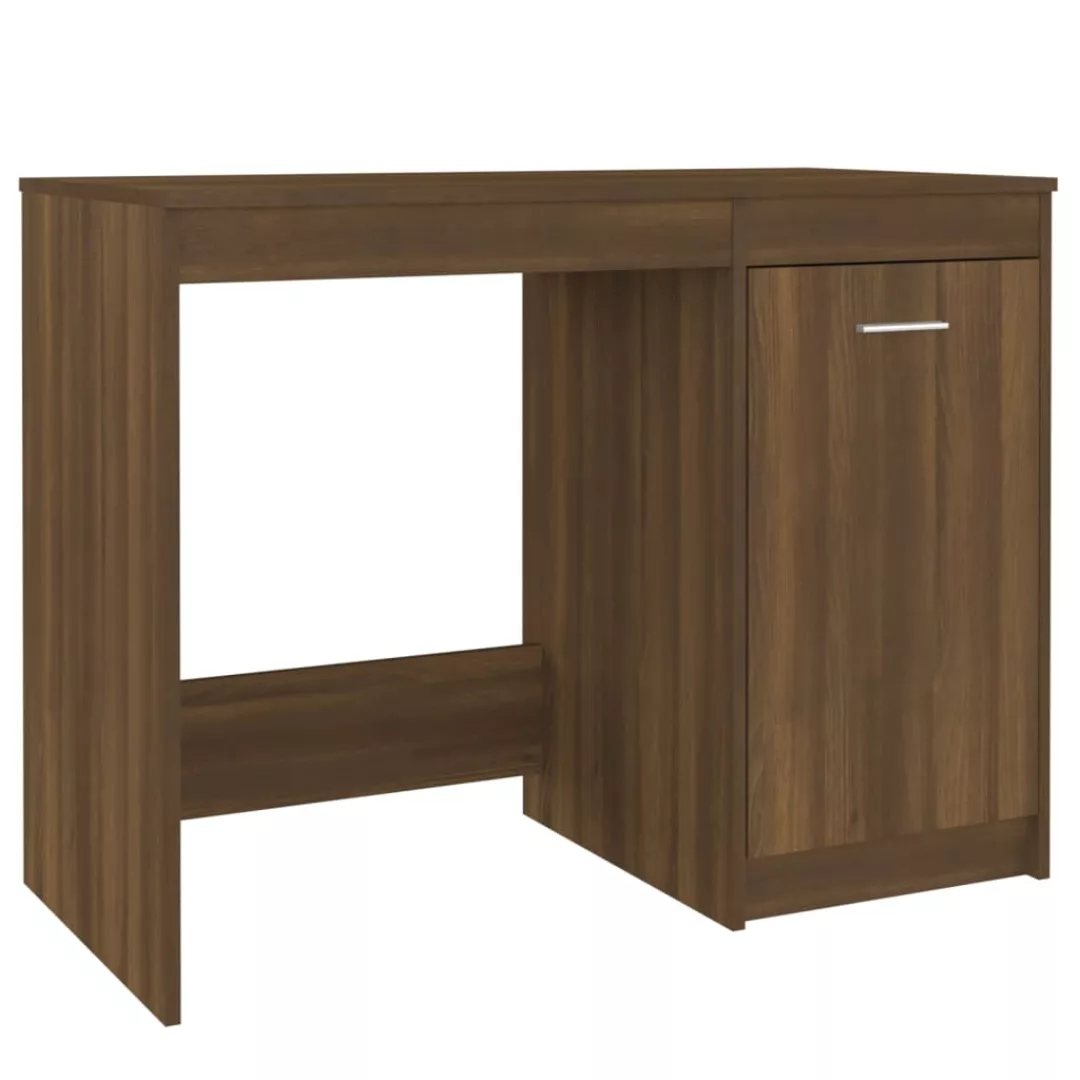 Vidaxl Schreibtisch Braun Eichen-optik 100x50x76 Cm Holzwerkstoff günstig online kaufen