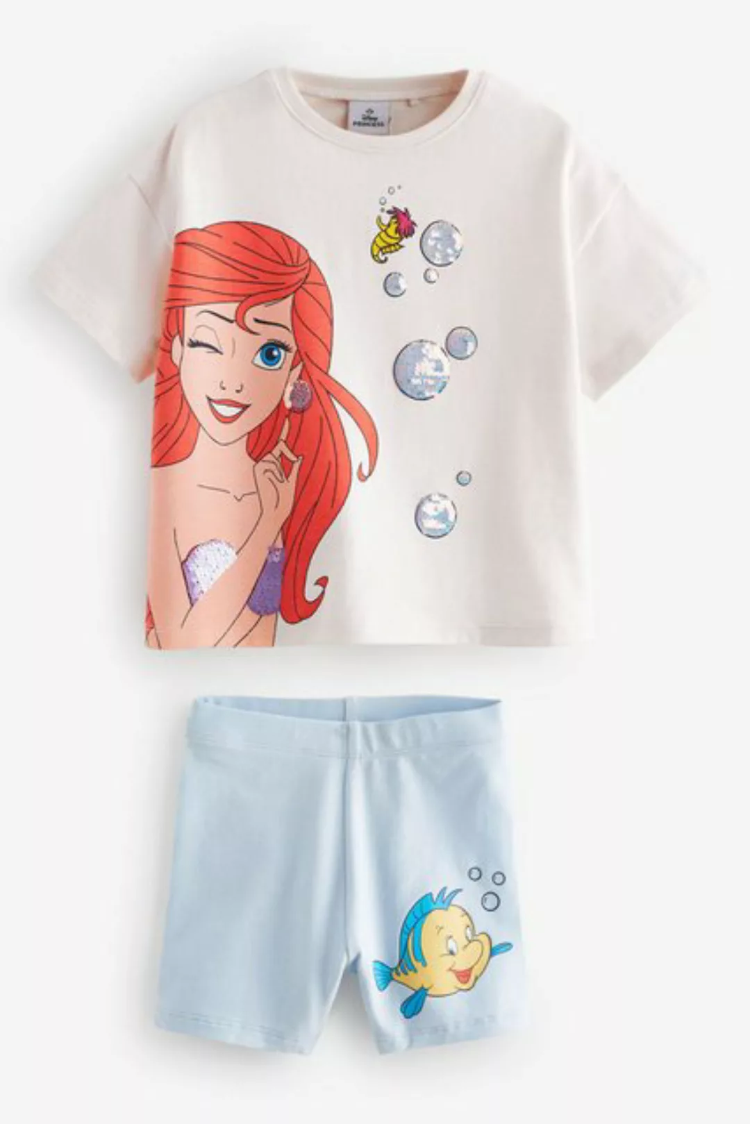 Next T-Shirt & Shorts T-Shirt + Radlershorts, Disney Kleine Meerjungfrau (2 günstig online kaufen