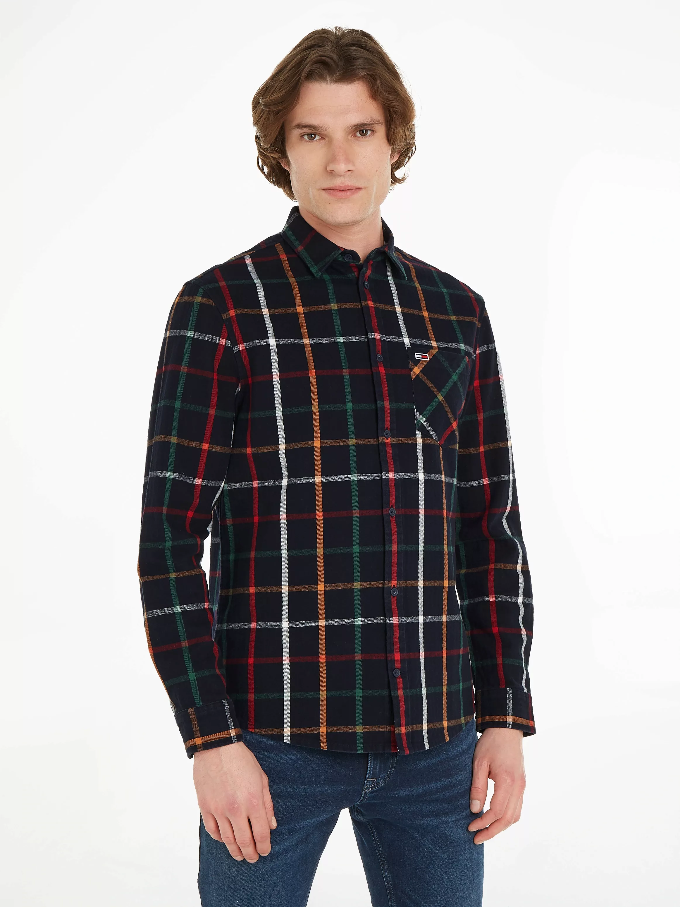 Tommy Jeans Flanellhemd "TJM REG CHECK FLANNEL SHIRT", mit Brusttasche günstig online kaufen