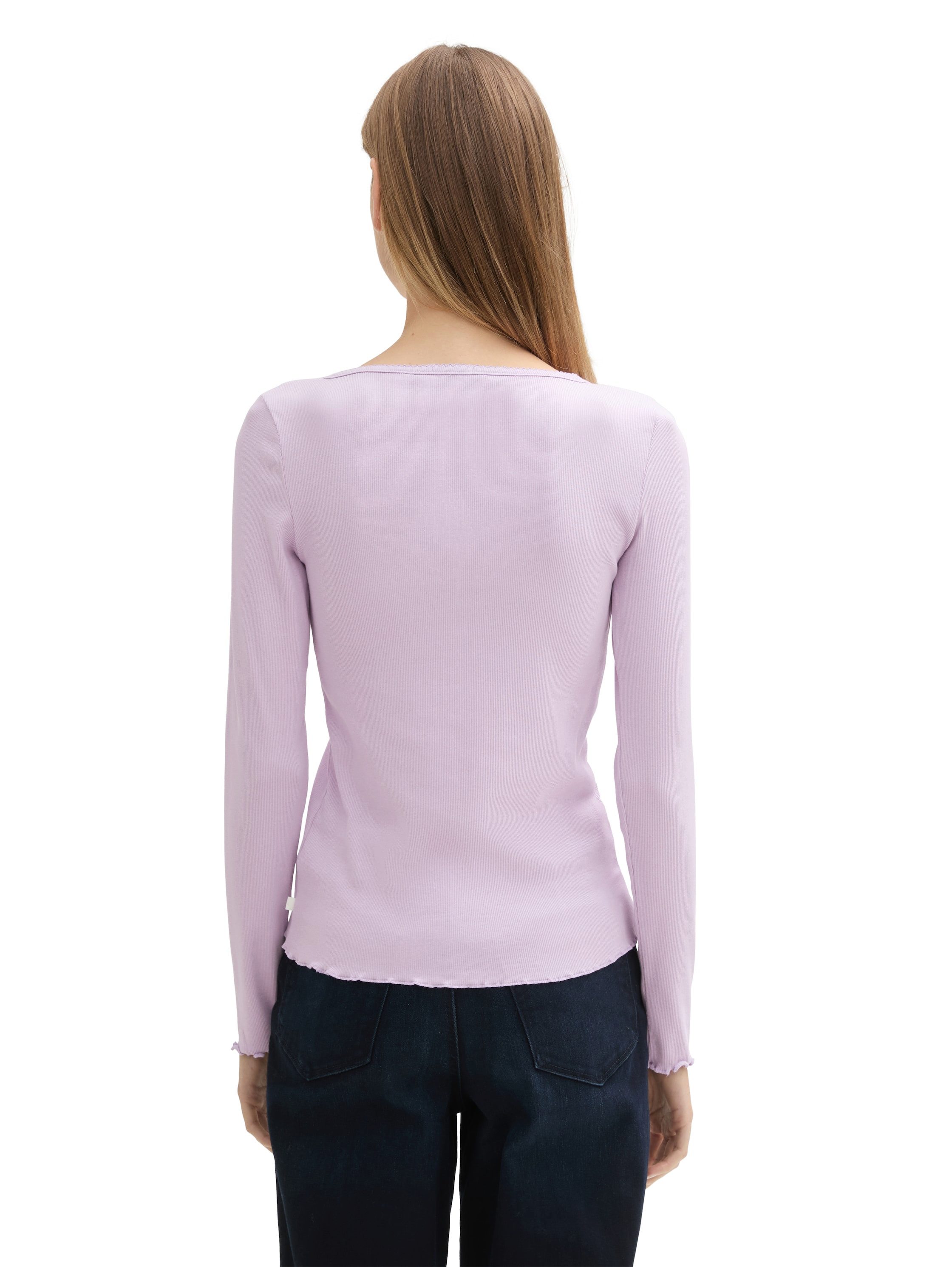 TOM TAILOR Denim Langarmshirt mit gewelltem günstig online kaufen