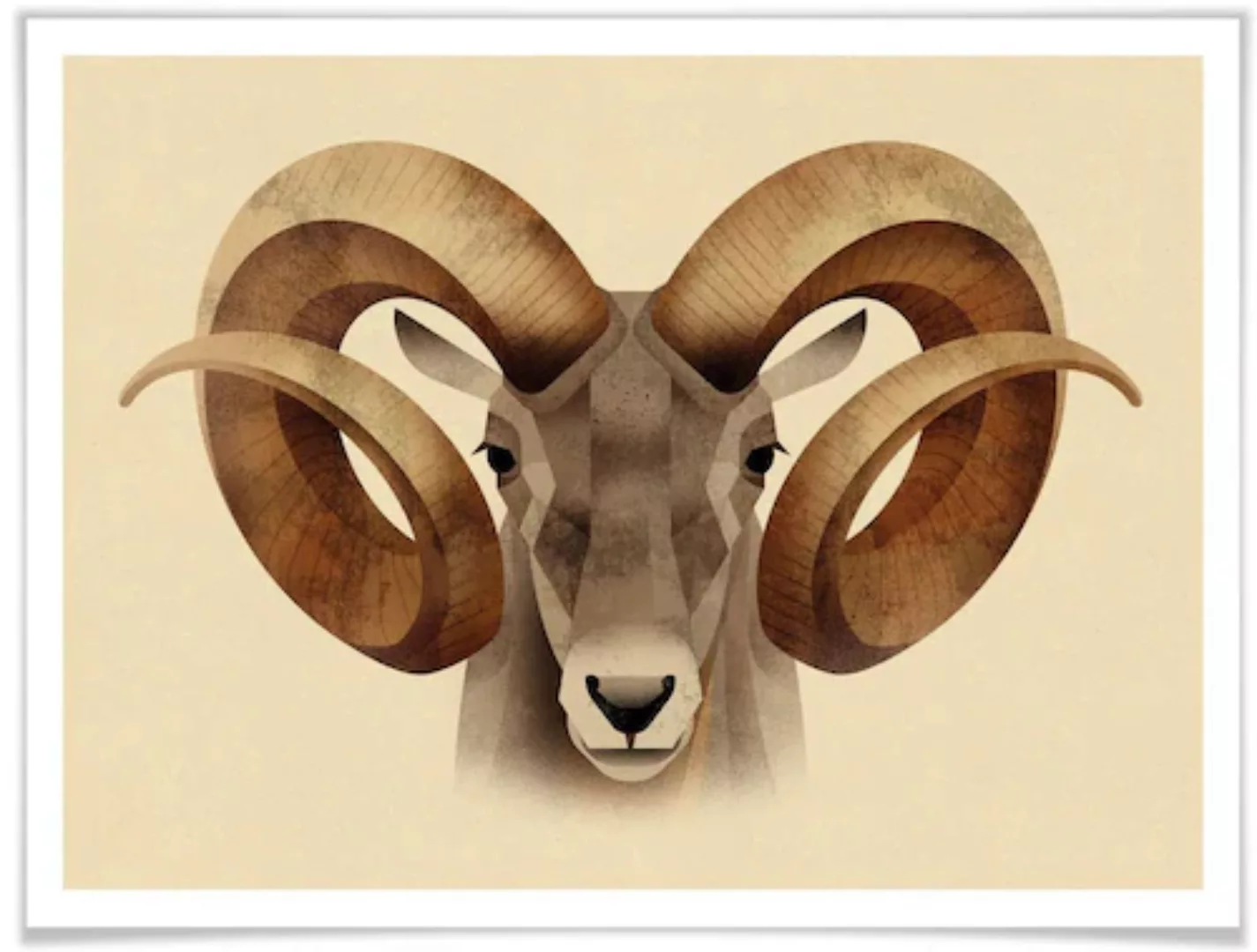 Wall-Art Poster »Urial«, Schriftzug, (1 St.), Poster ohne Bilderrahmen günstig online kaufen