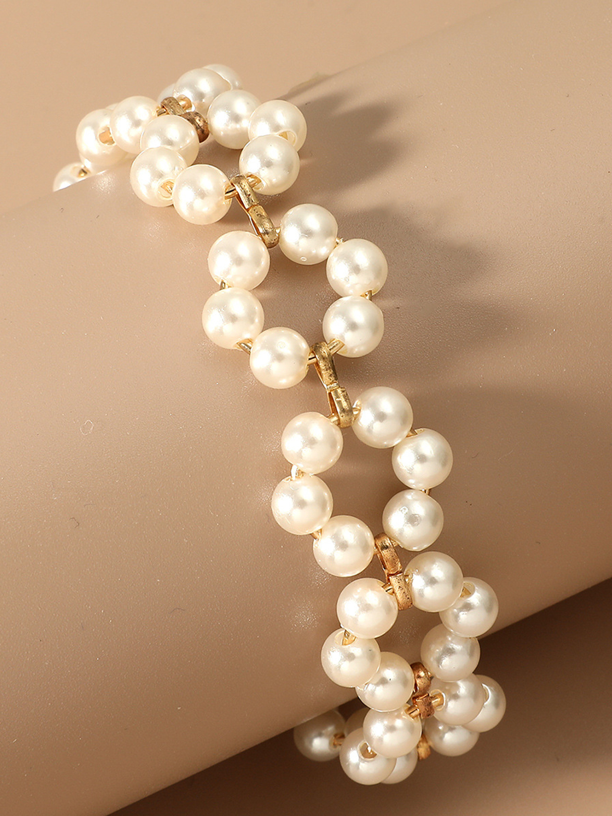 1pc Faux Pearl Flower Shape Armband günstig online kaufen