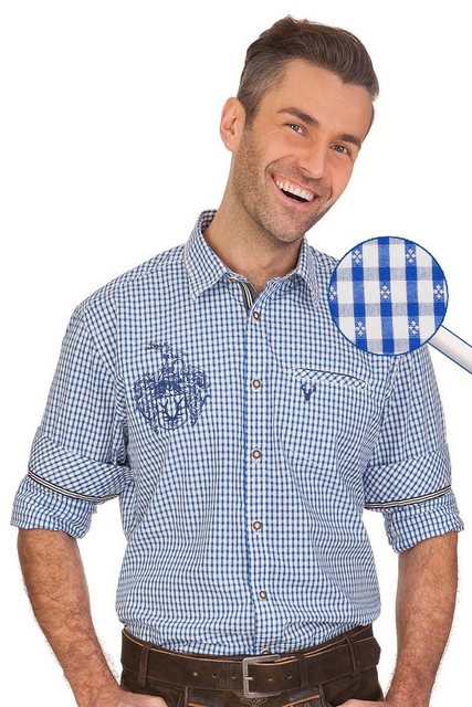 KRÜGER BUAM Trachtenhemd Trachtenhemd - FLORIAN - blau günstig online kaufen