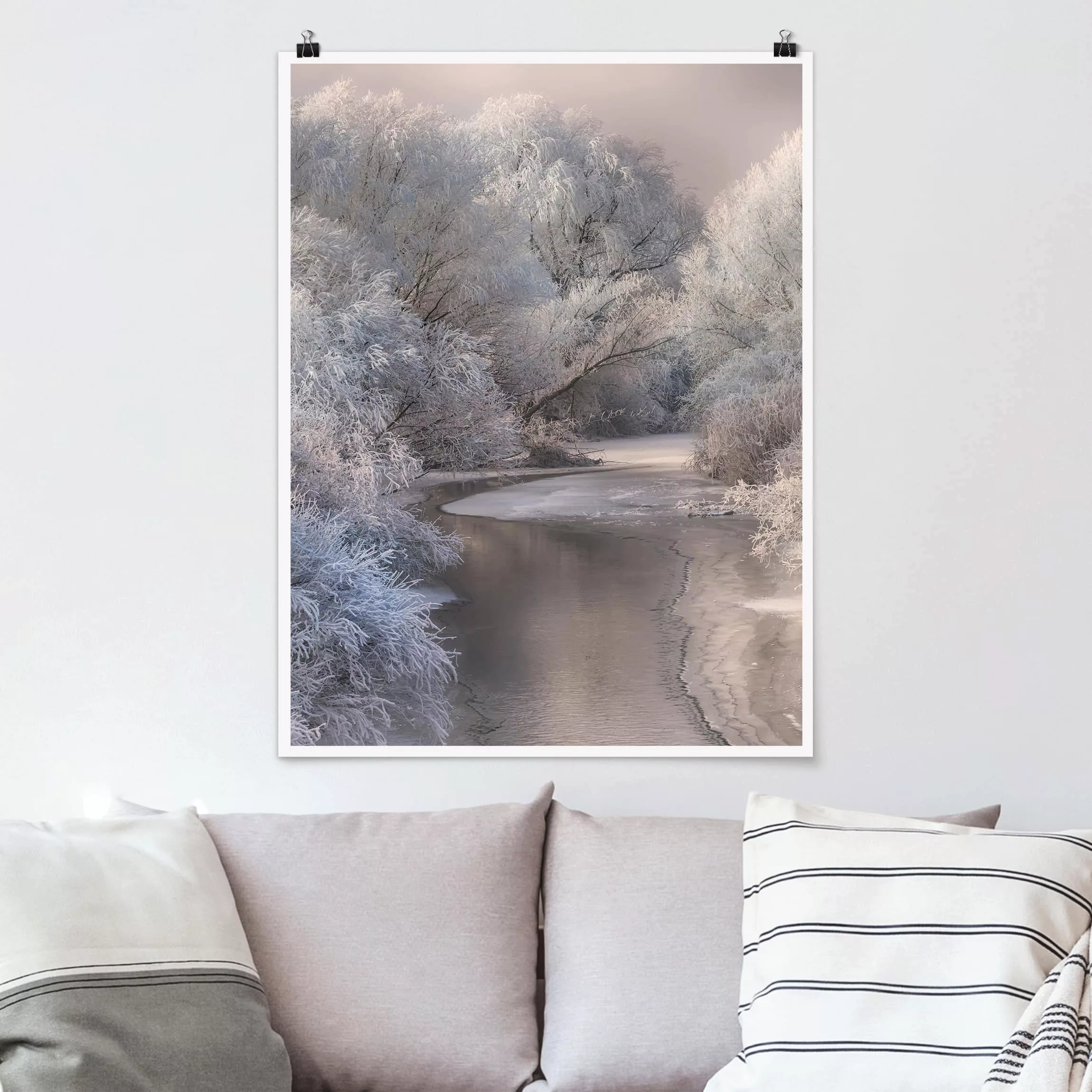 Poster Natur & Landschaft - Hochformat Winter Song günstig online kaufen