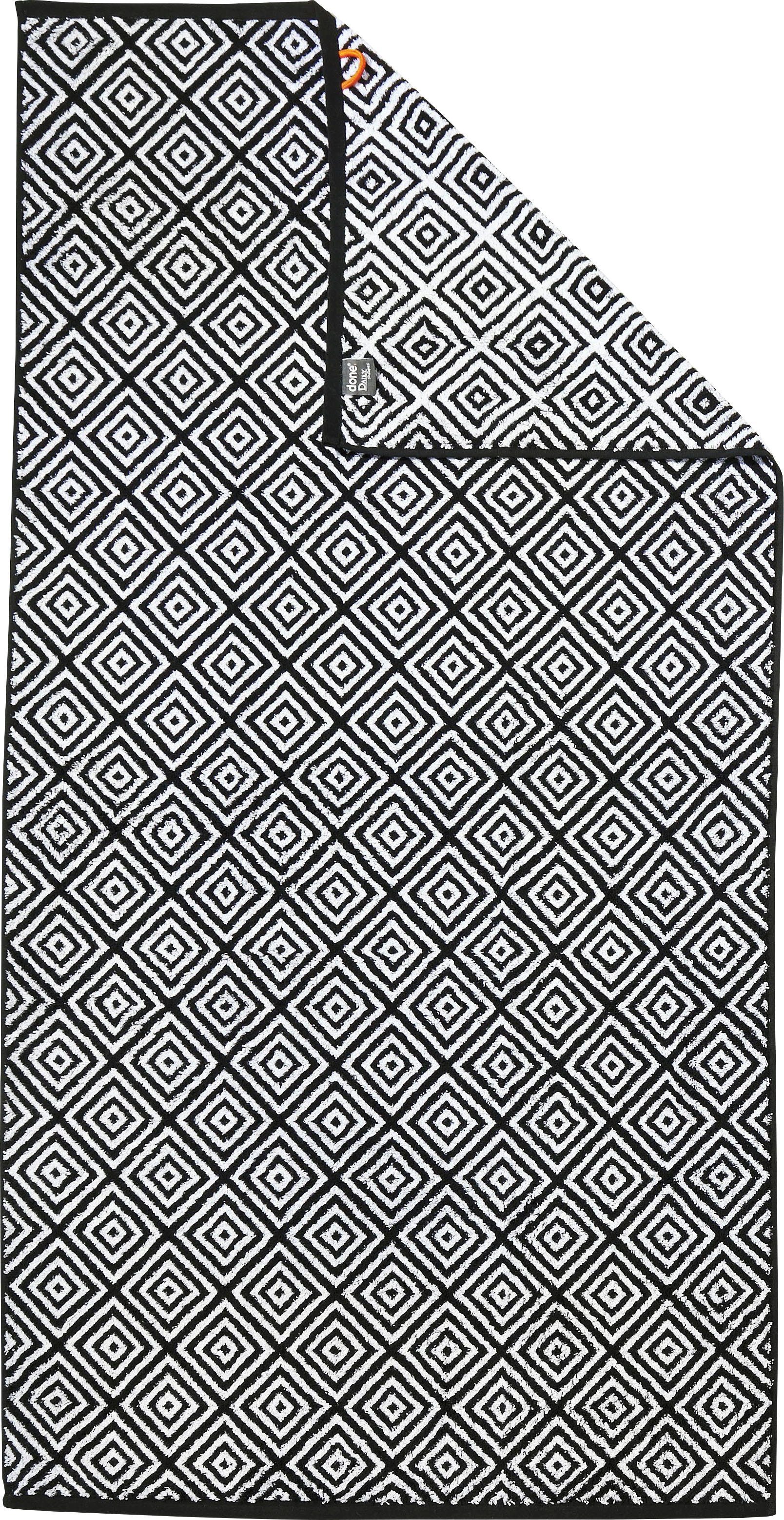 done.® Duschtuch Daily Shapes Diamond, Jacquard-Walkfrottier günstig online kaufen
