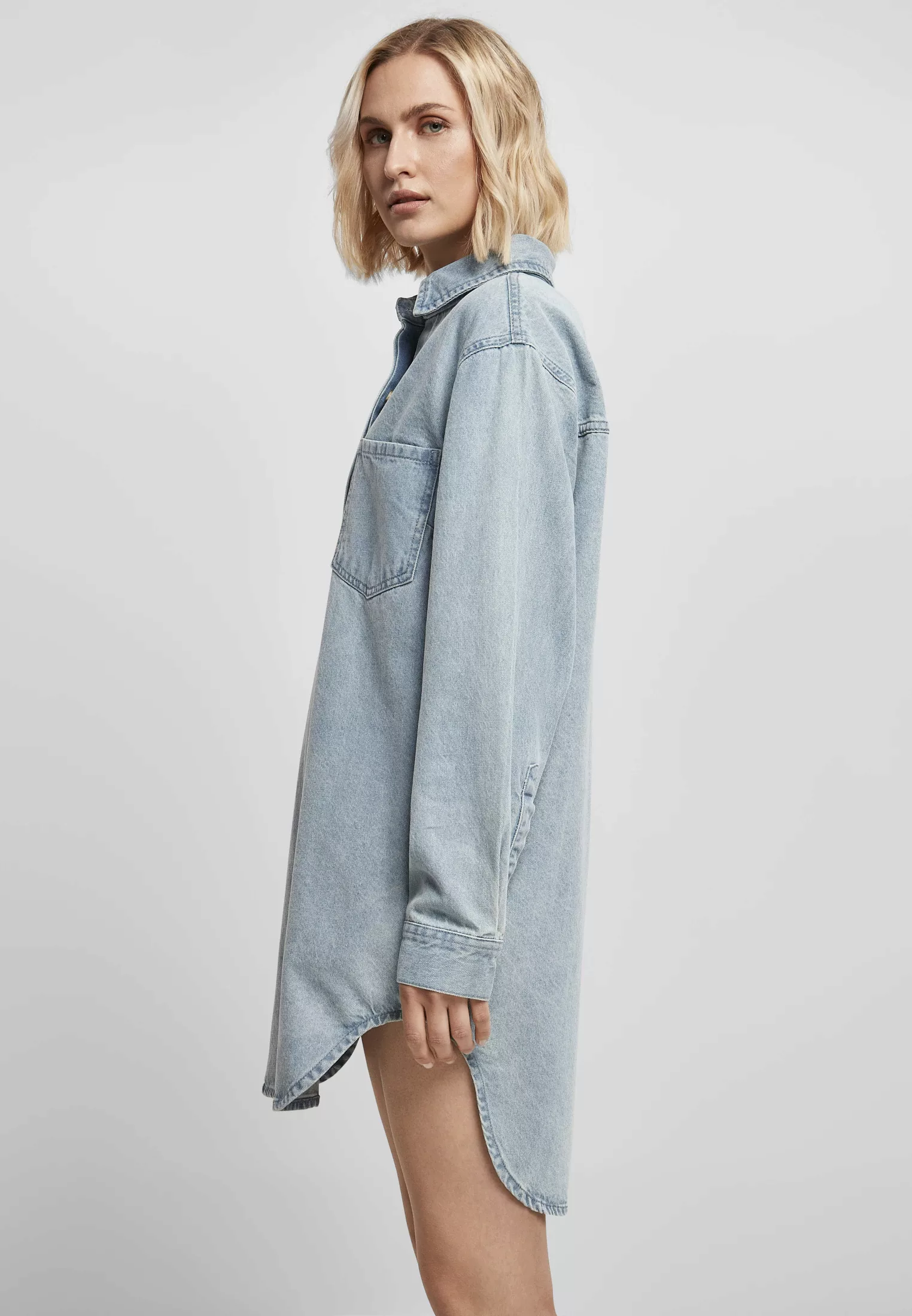 URBAN CLASSICS Shirtkleid "Urban Classics Damen Ladies Oversized Denim Shir günstig online kaufen