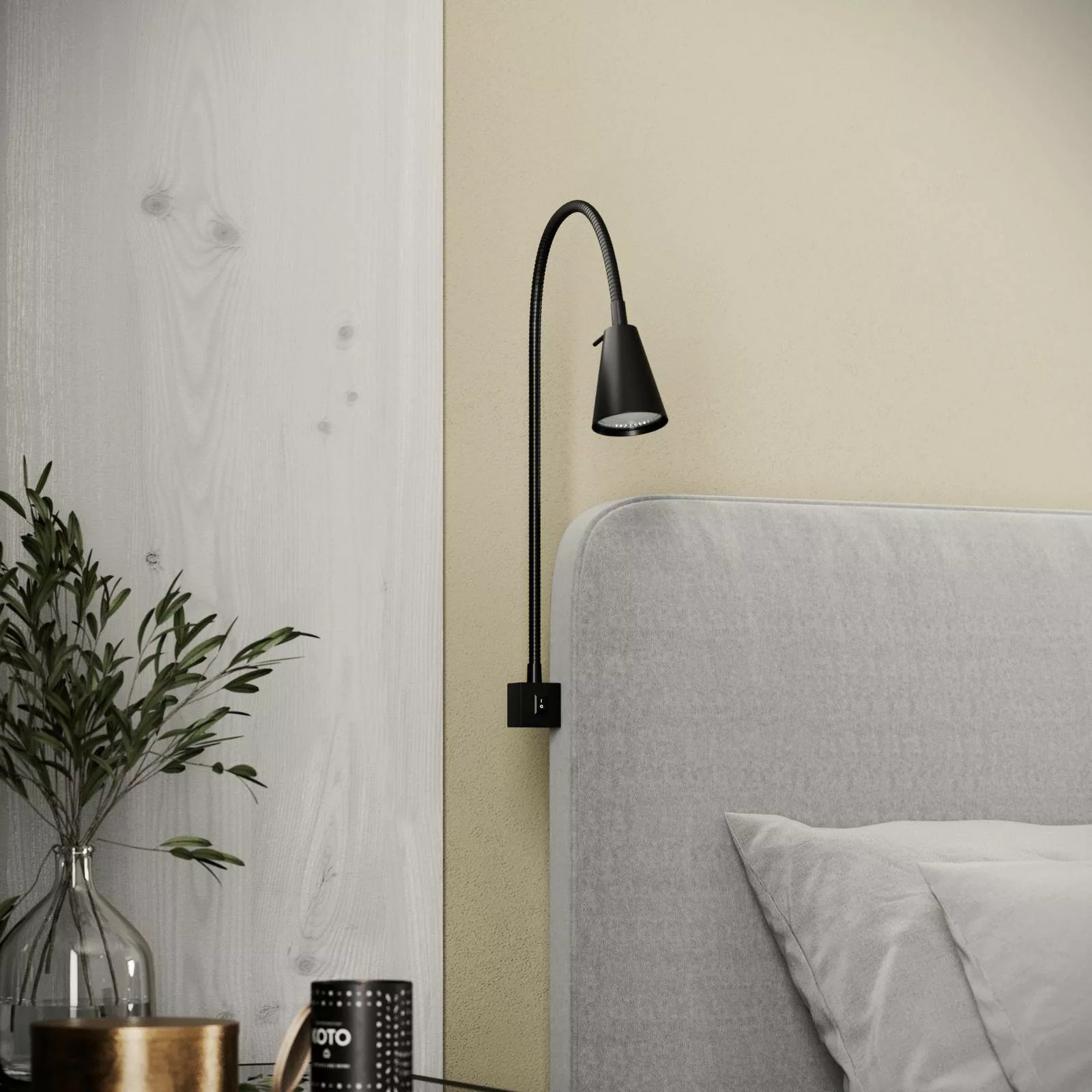 LED-Wandlampe Tuso, Bettmontage, weiß günstig online kaufen