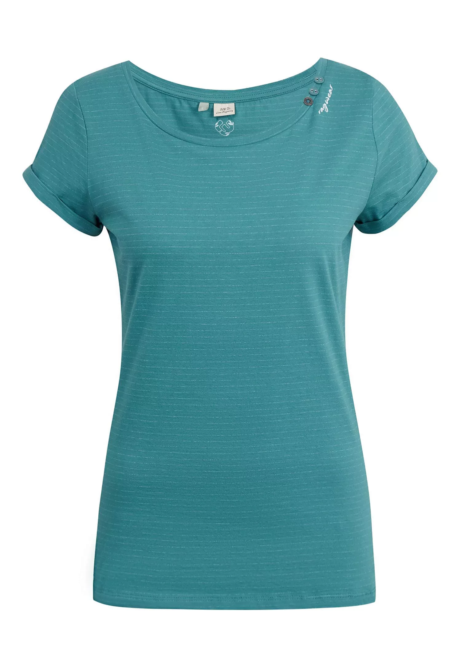 Ragwear Kurzarmshirt "FLLORAH C GOTS", Shirt mit Ärmelumschlag und Zierknöp günstig online kaufen